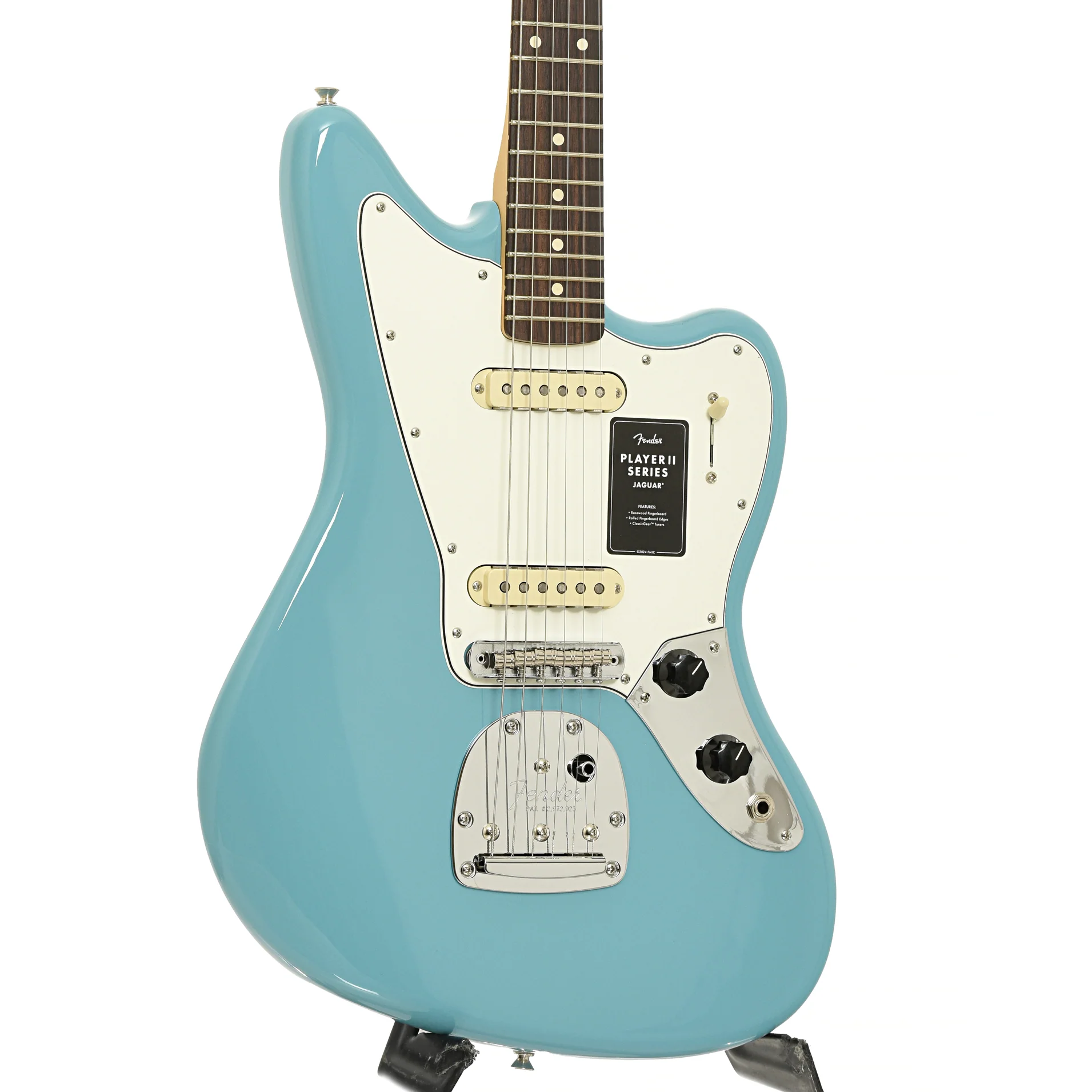 Fender Player II Jaguar Electric Guitar, Aquatone Blue - Image 4