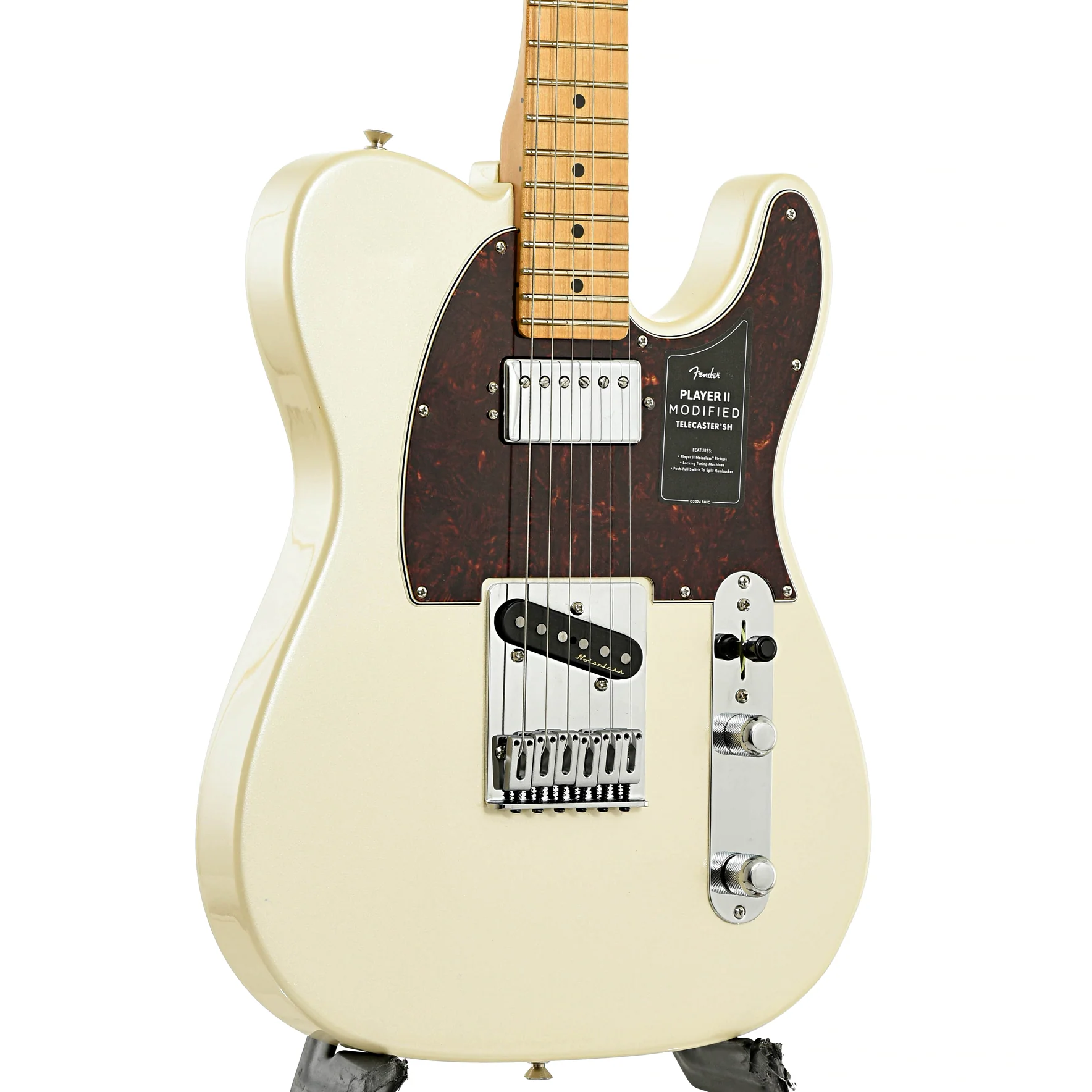 Fender Player II Modified Telecaster SH Electric Guitar & Gigbag, Olympic Pearl - Image 4