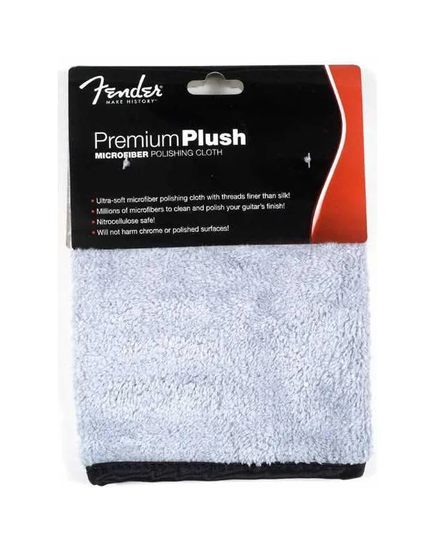 Fender Premium Plush Microfiber Polishing Cloth, Gray - Image 2