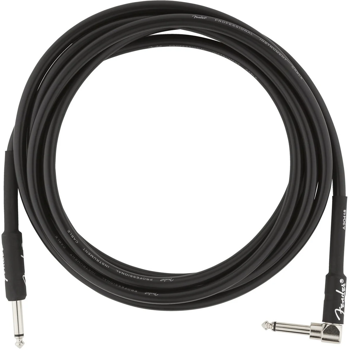 Fender Professional Series 10ft Instrument Cable, Angled, Black - Image 3
