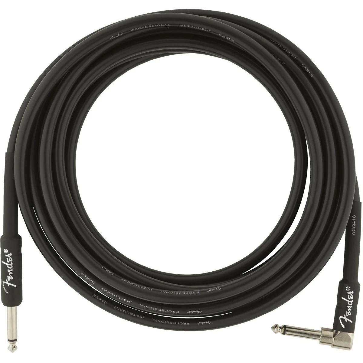 Fender Professional Series 15ft Instrument Cable, Angled, Black - Image 3