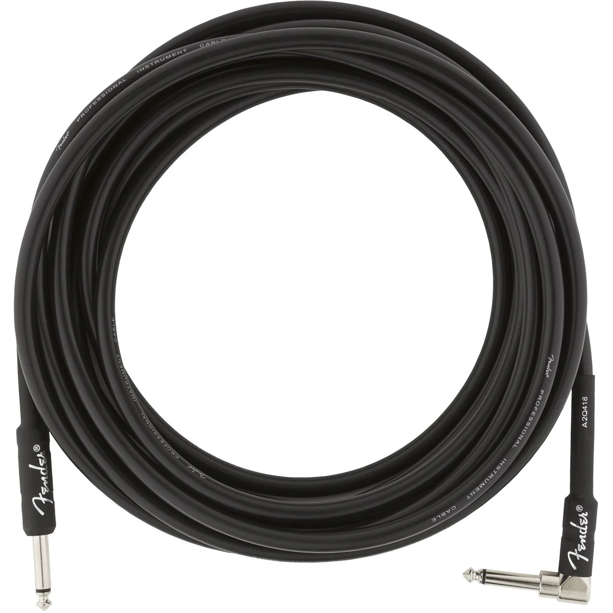 Fender Professional Series 18.6ft Instrument Cable, Angled, Black - Image 3