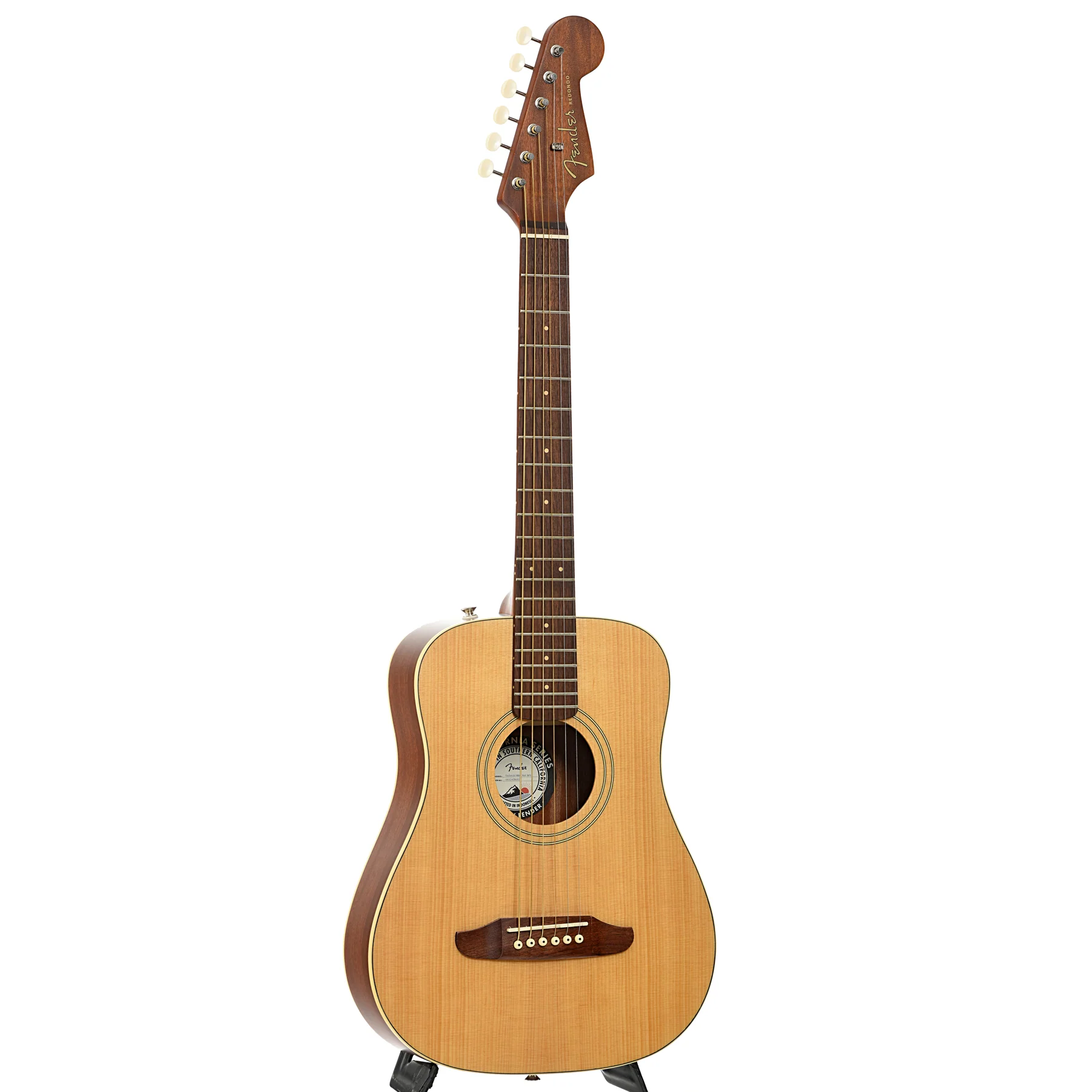 Fender Redondo Mini Acoustic Guitar, Natural - Image 3