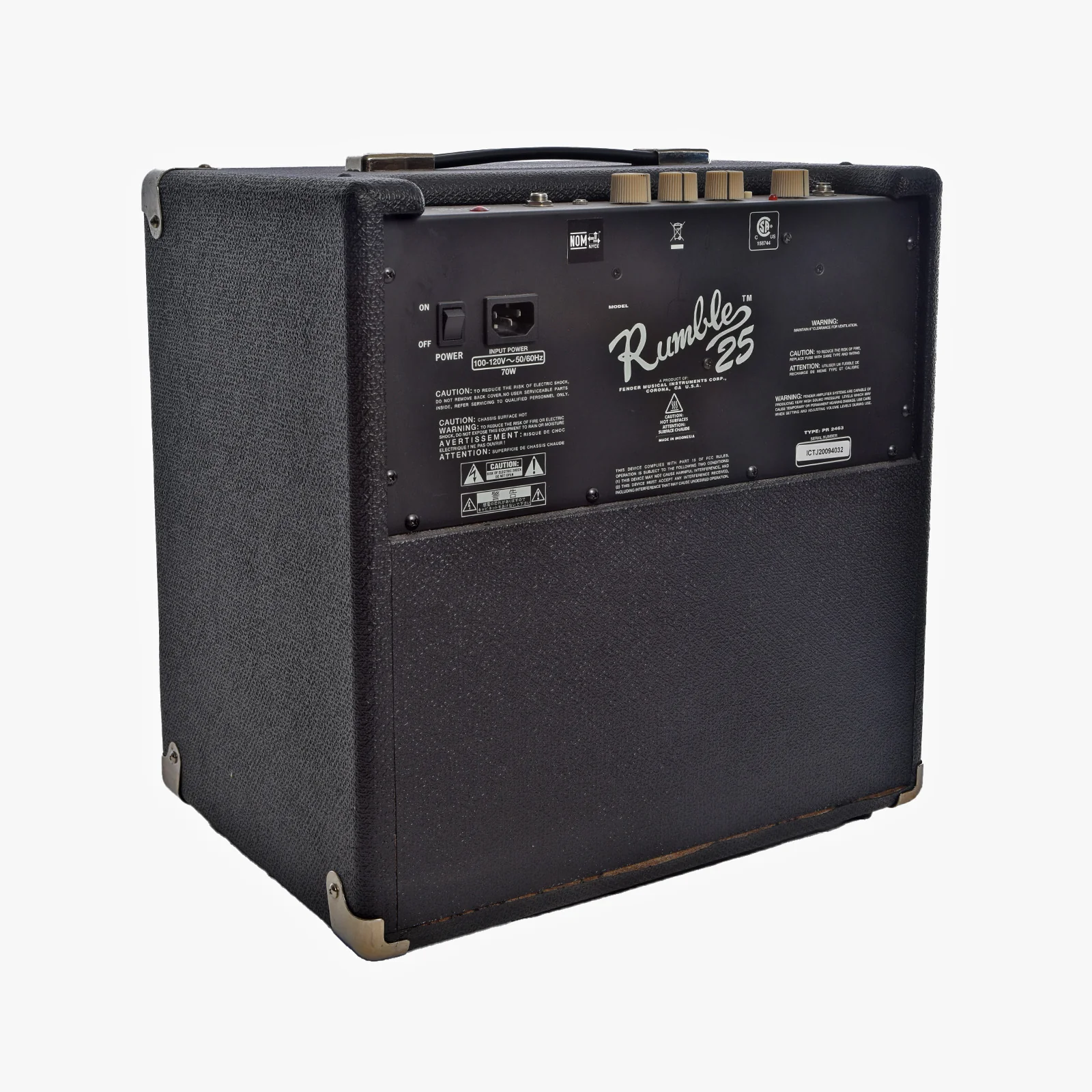 Fender Rumble 25 Bass Combo Amplifier (c.2020) - Image 4