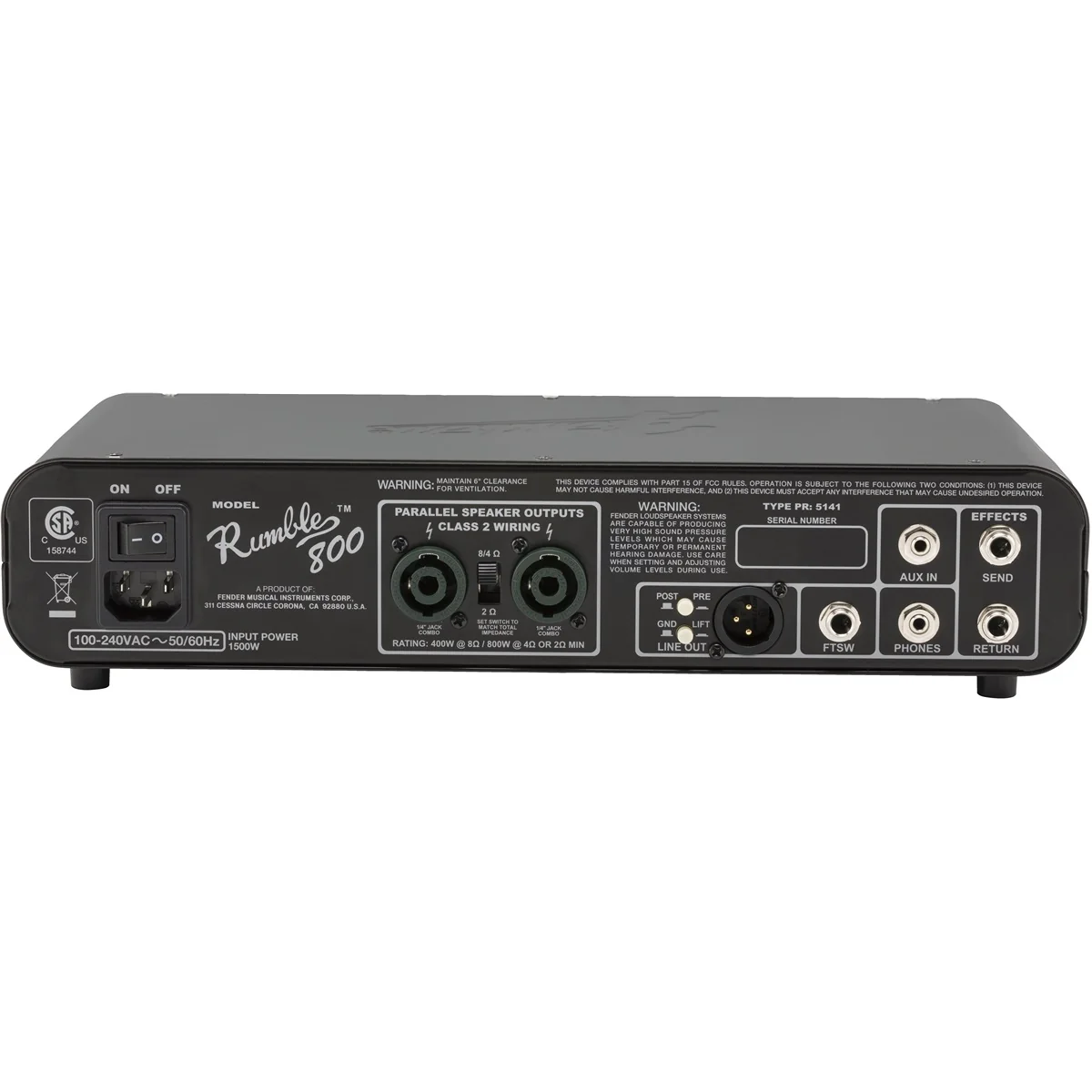 Fender Rumble 800 Amplifier Head - Image 4
