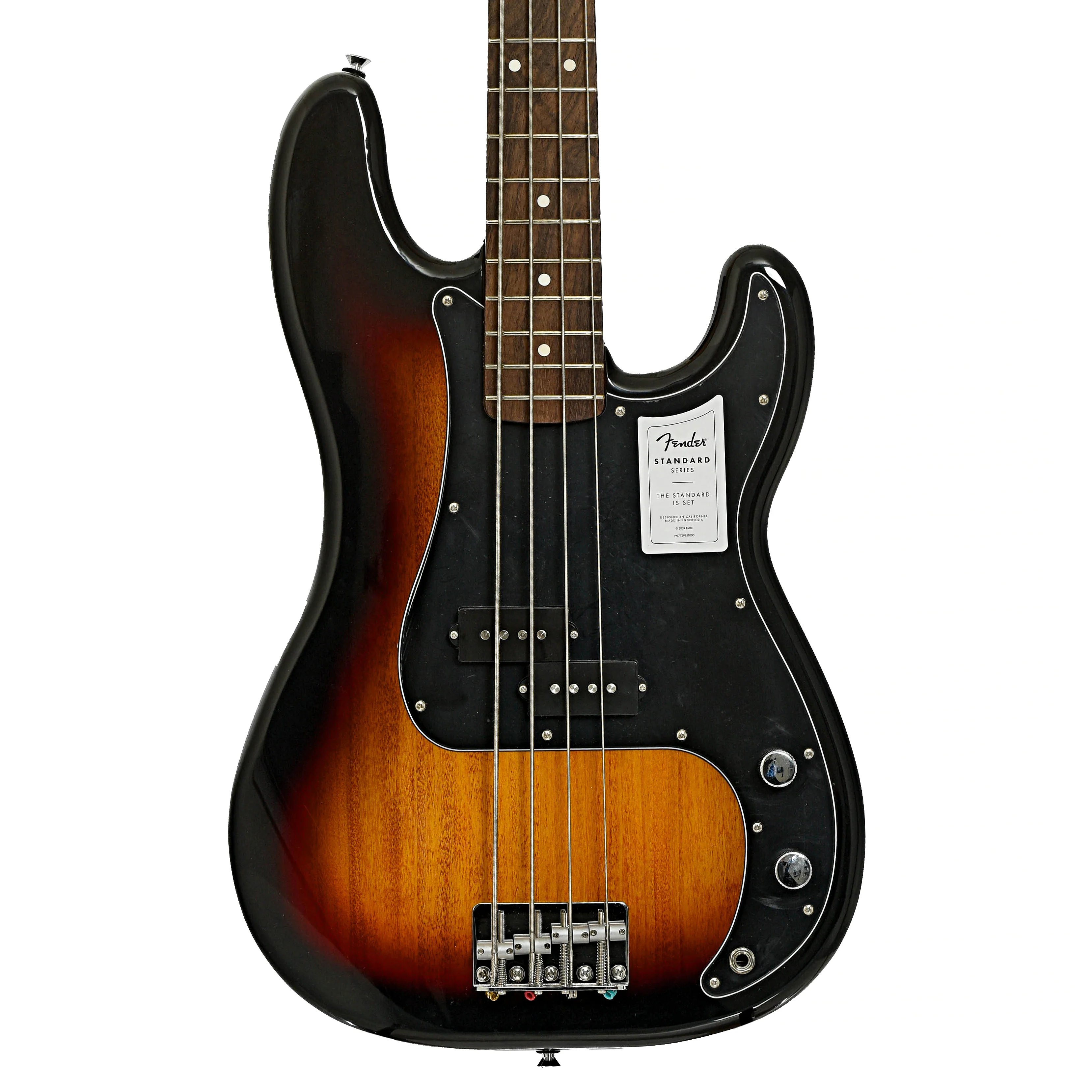 Fender Standard Precision Electric Bass Guitar, 3-Color Sunburst - Image 2