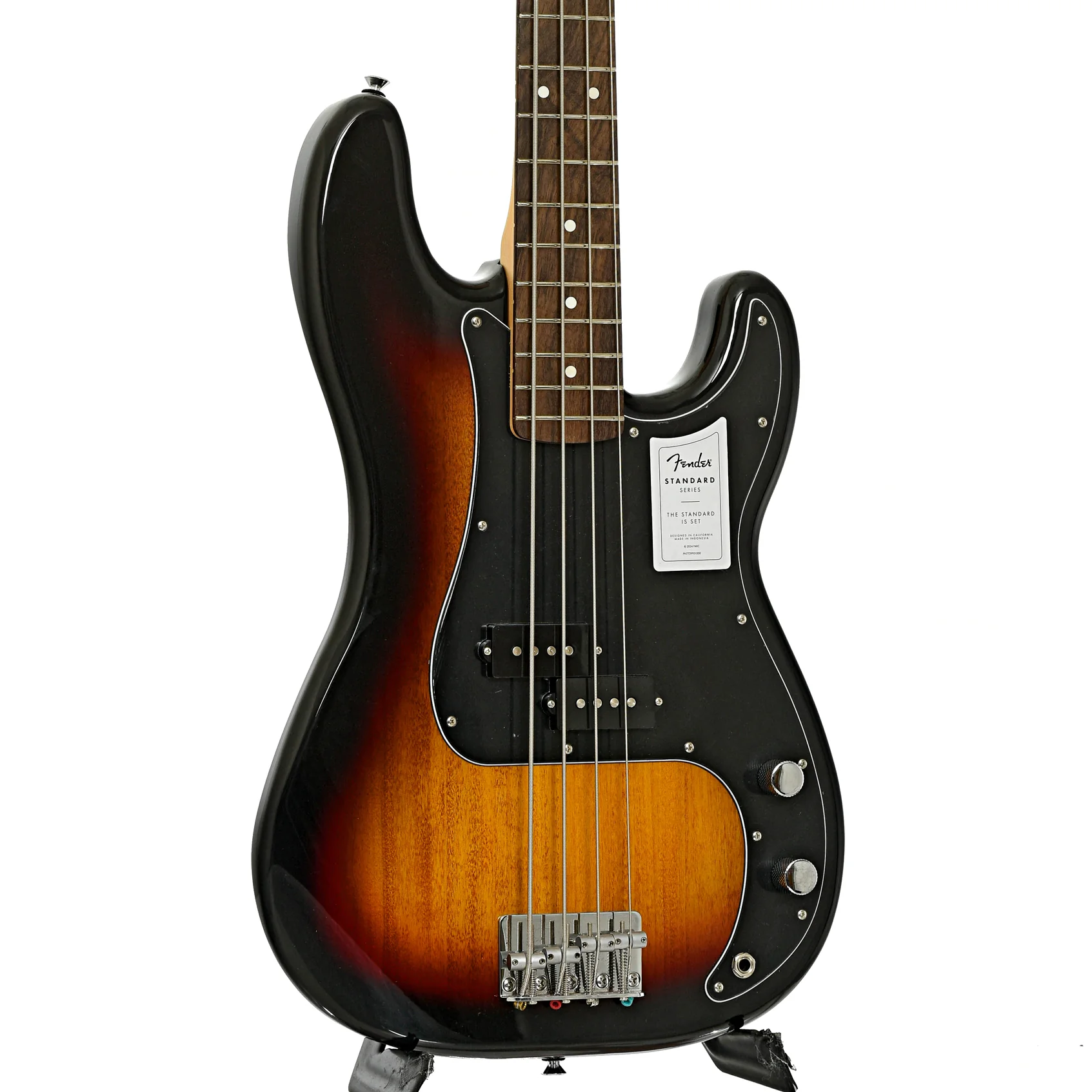 Fender Standard Precision Electric Bass Guitar, 3-Color Sunburst - Image 4