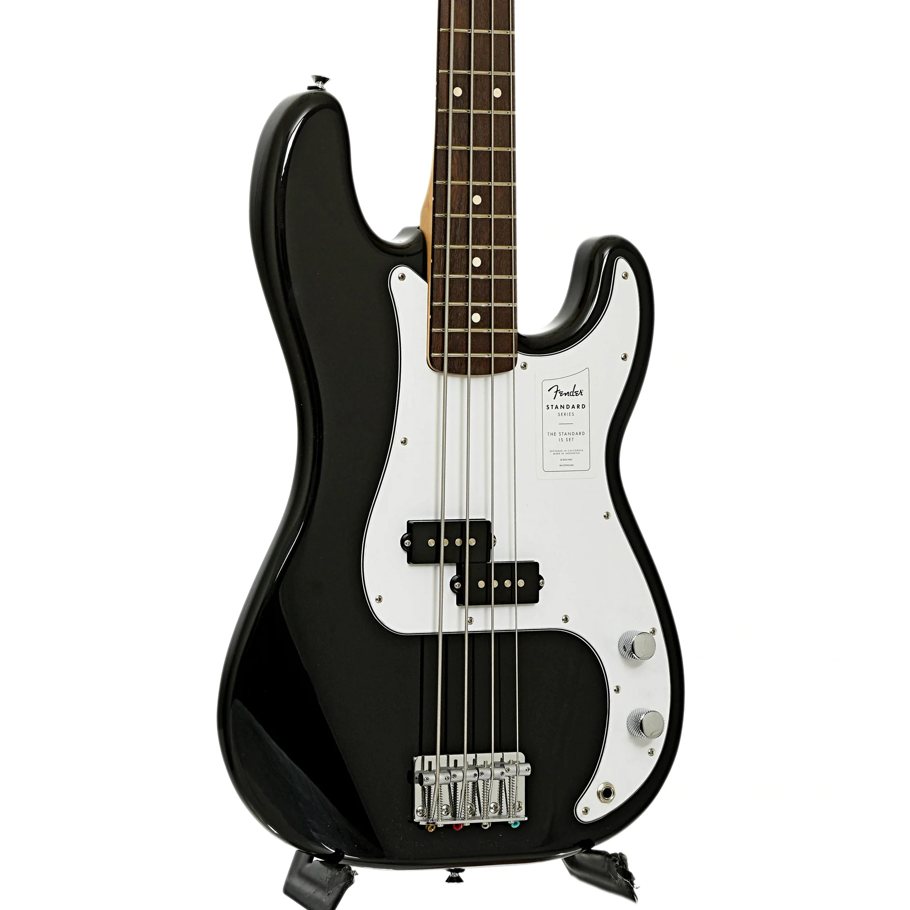 Fender Standard Precision Electric Bass Guitar, Black - Image 4