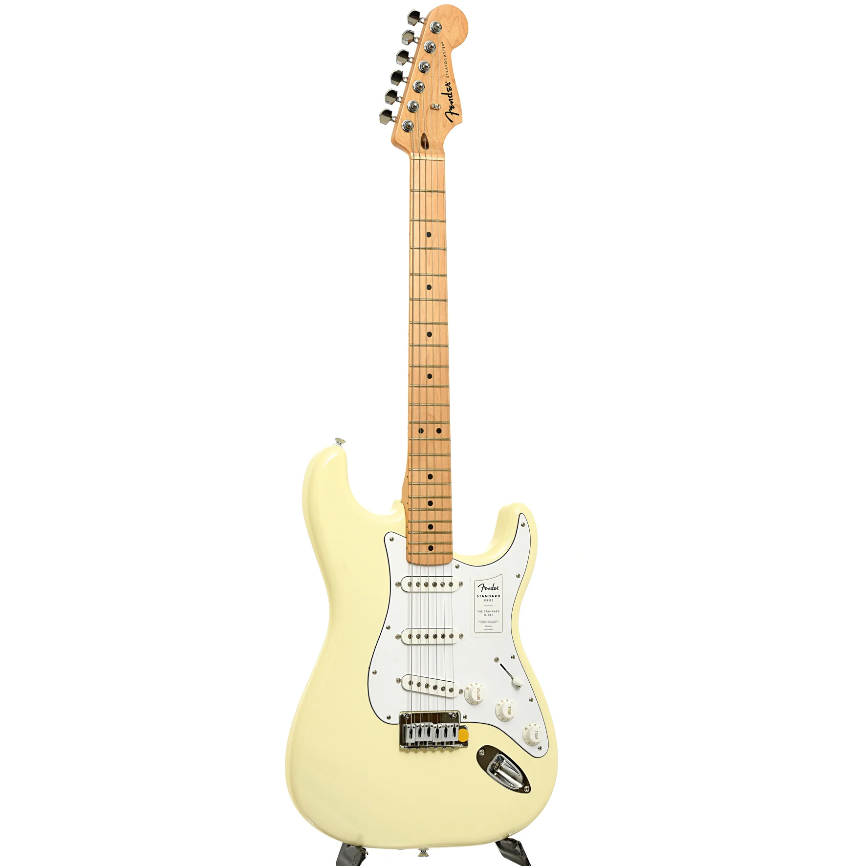 Fender Standard Stratocaster Electric Guitar, Olympic White - Image 3