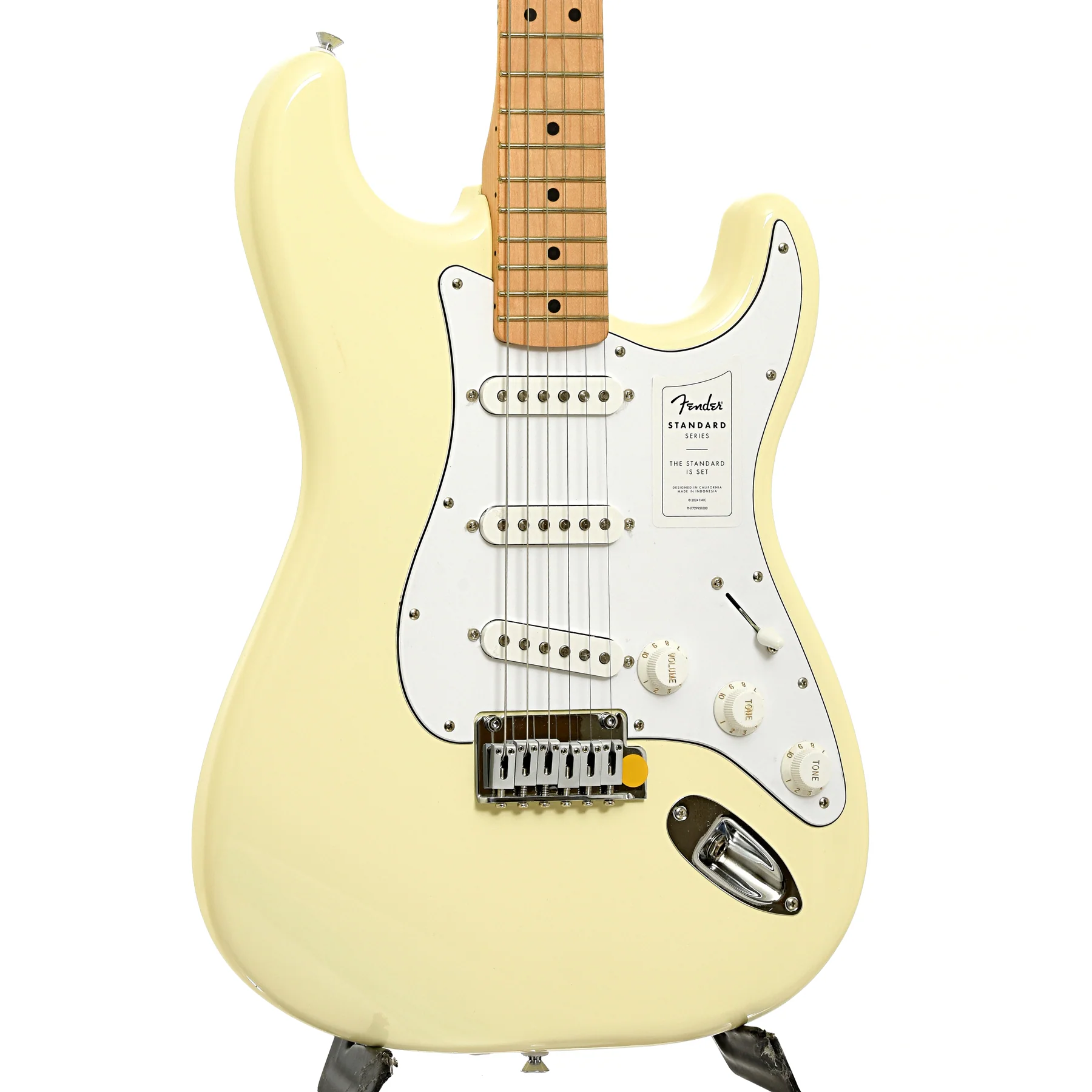 Fender Standard Stratocaster Electric Guitar, Olympic White - Image 4