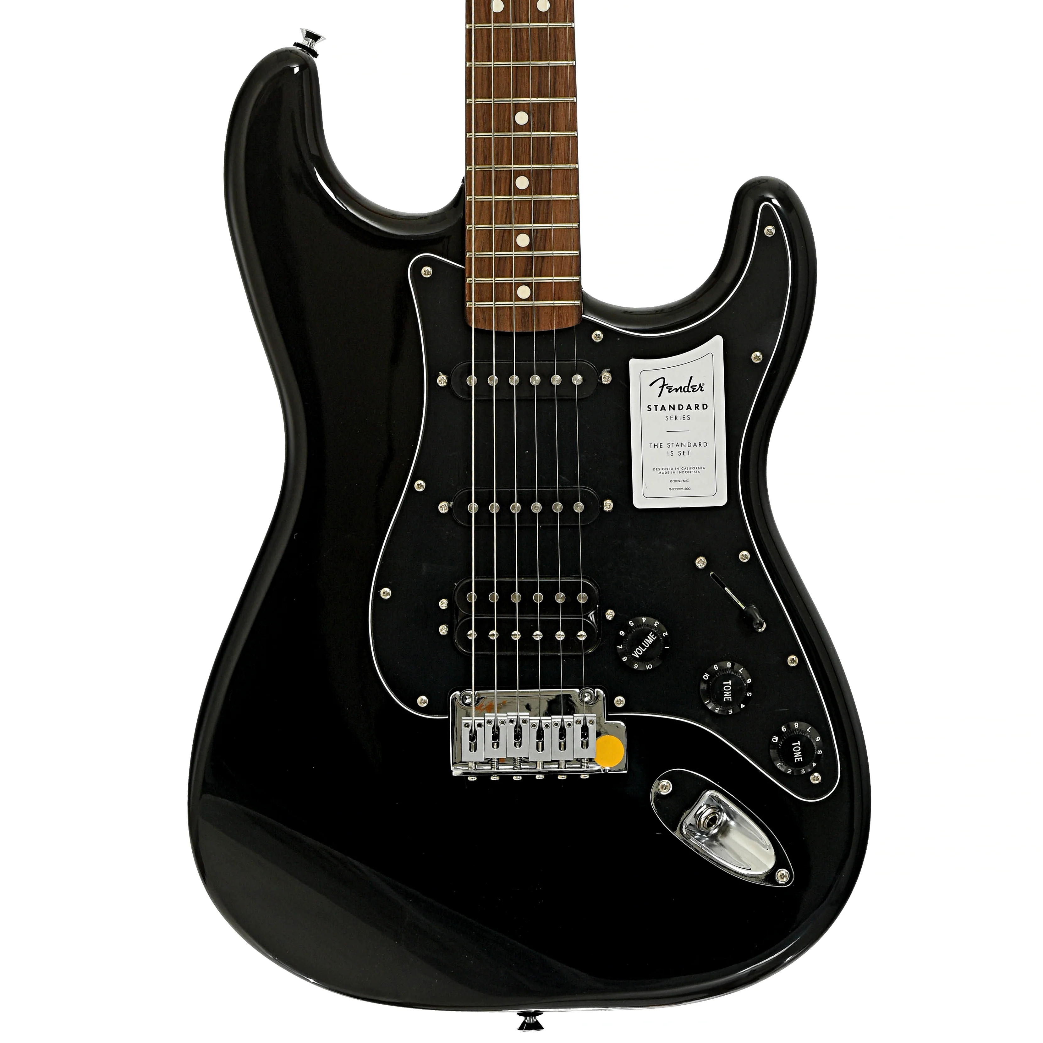Fender Standard Stratocaster HSS Electric Guitar, Black - Image 2
