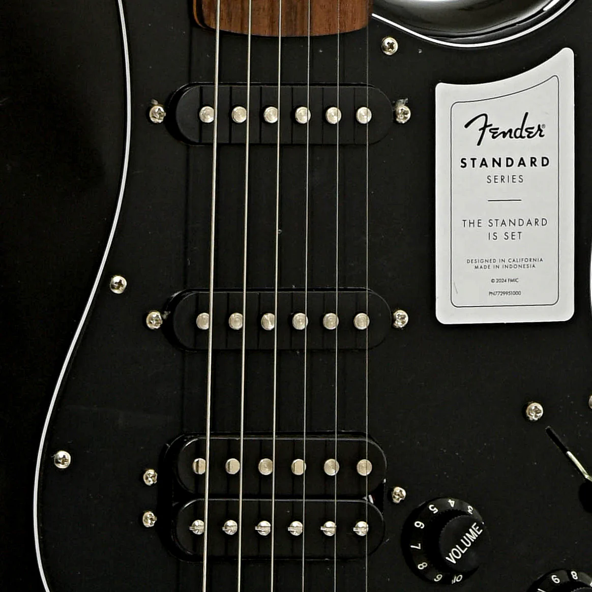 Fender Standard Stratocaster HSS Electric Guitar, Black - Image 6