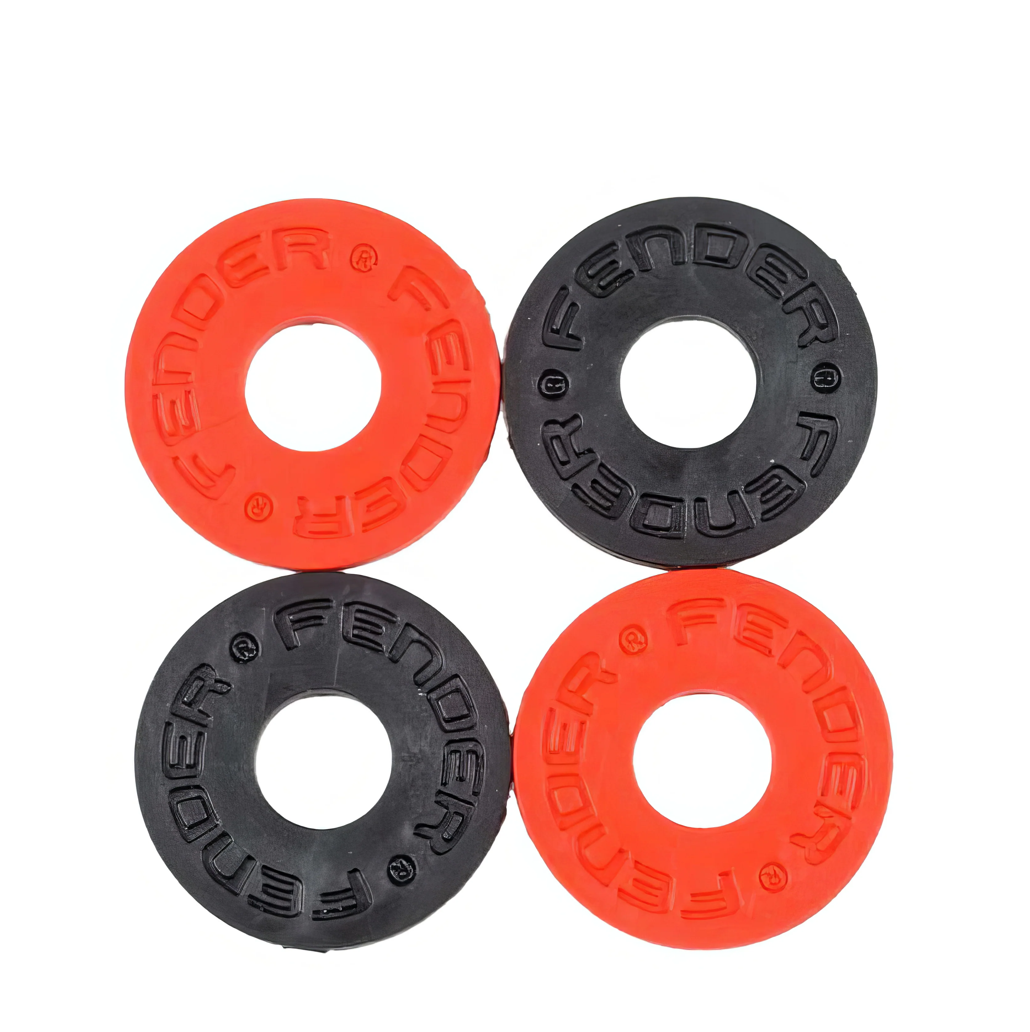 Fender Strap Block Set, Black/Red - Image 2
