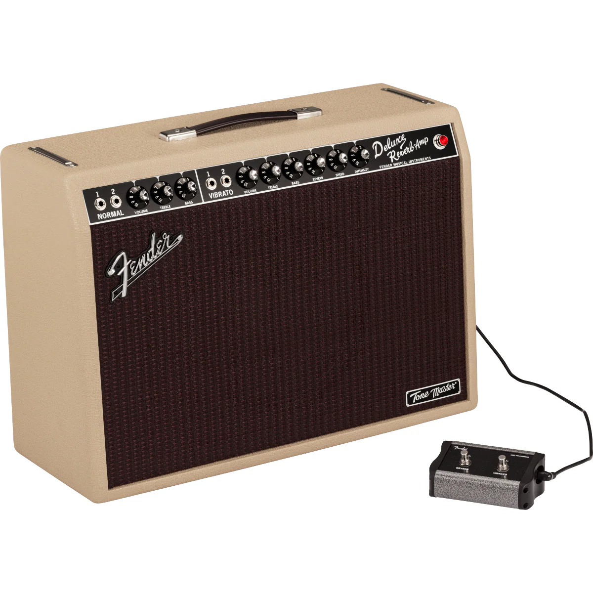 Fender Tone Master Deluxe Reverb Guitar Amplifier, Blonde - Image 4