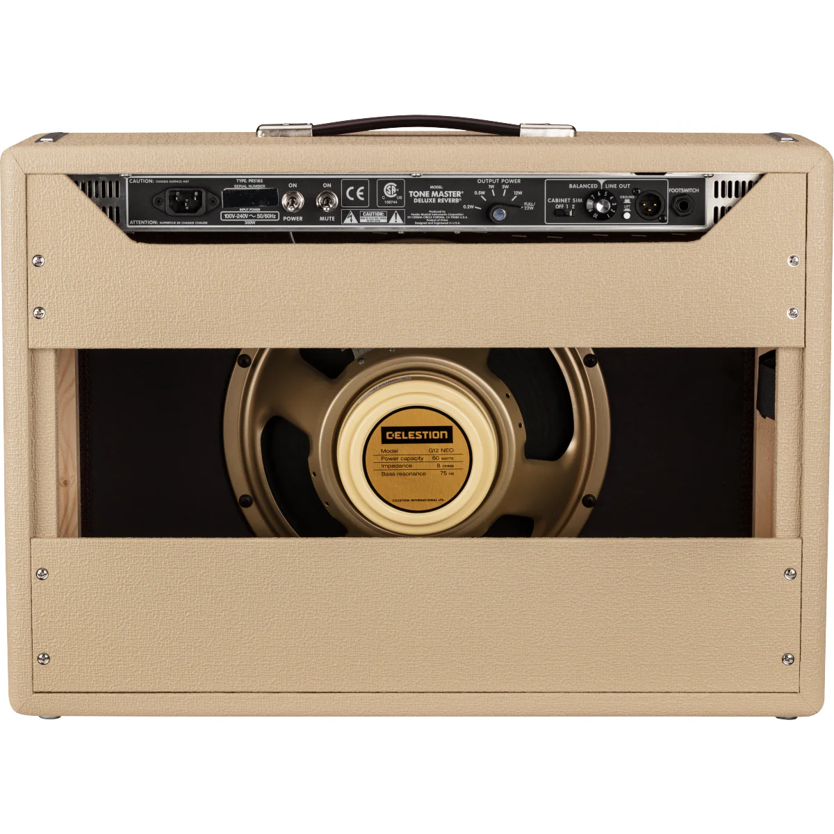 Fender Tone Master Deluxe Reverb Guitar Amplifier, Blonde - Image 5