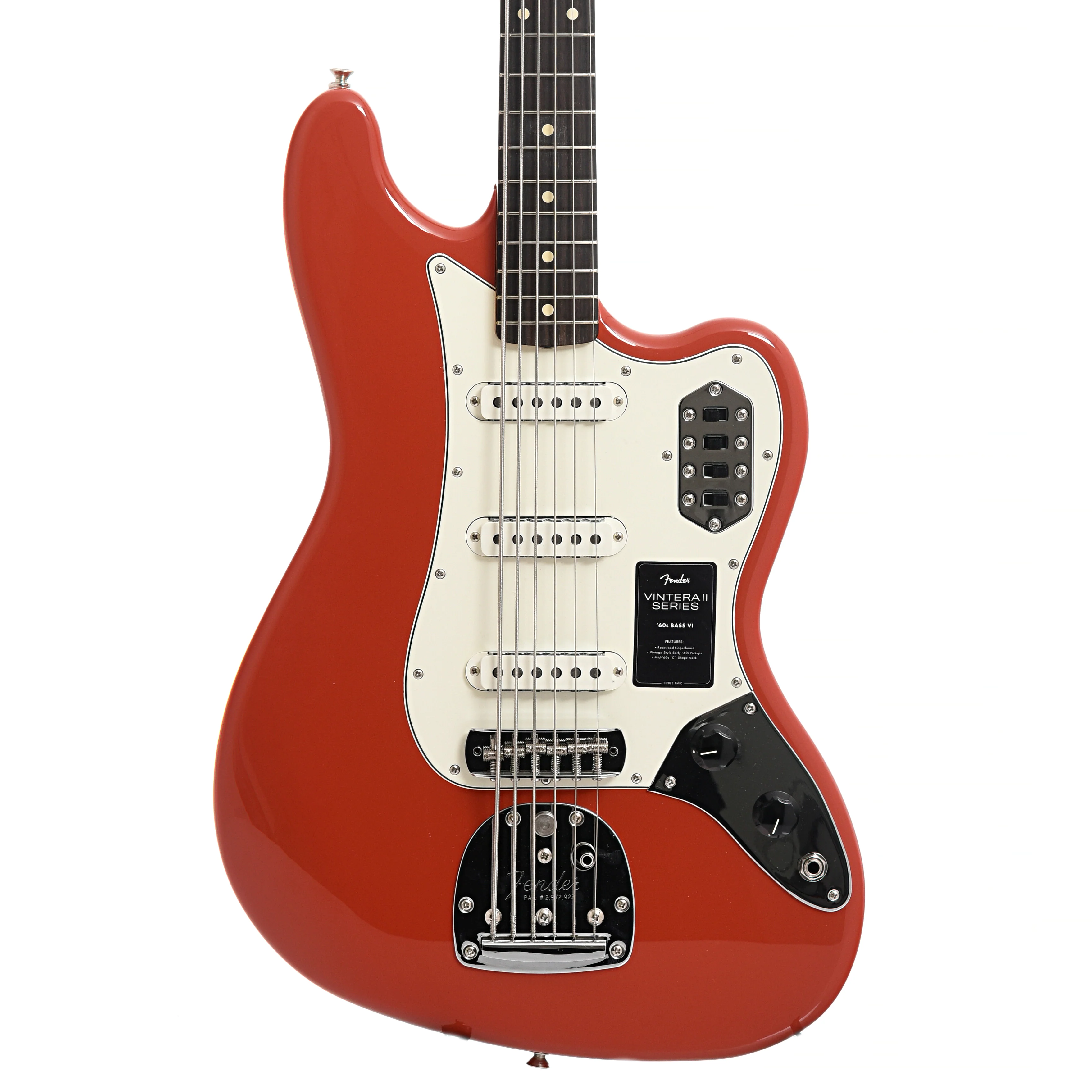 Fender Vintera II '60s Bass VI, Fiesta Red - Image 2
