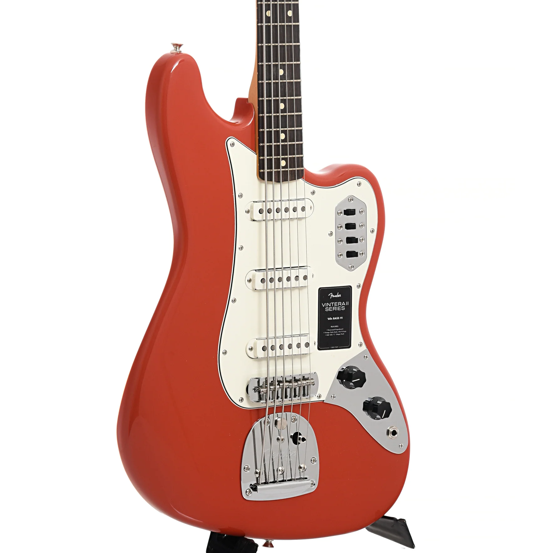 Fender Vintera II '60s Bass VI, Fiesta Red - Image 4