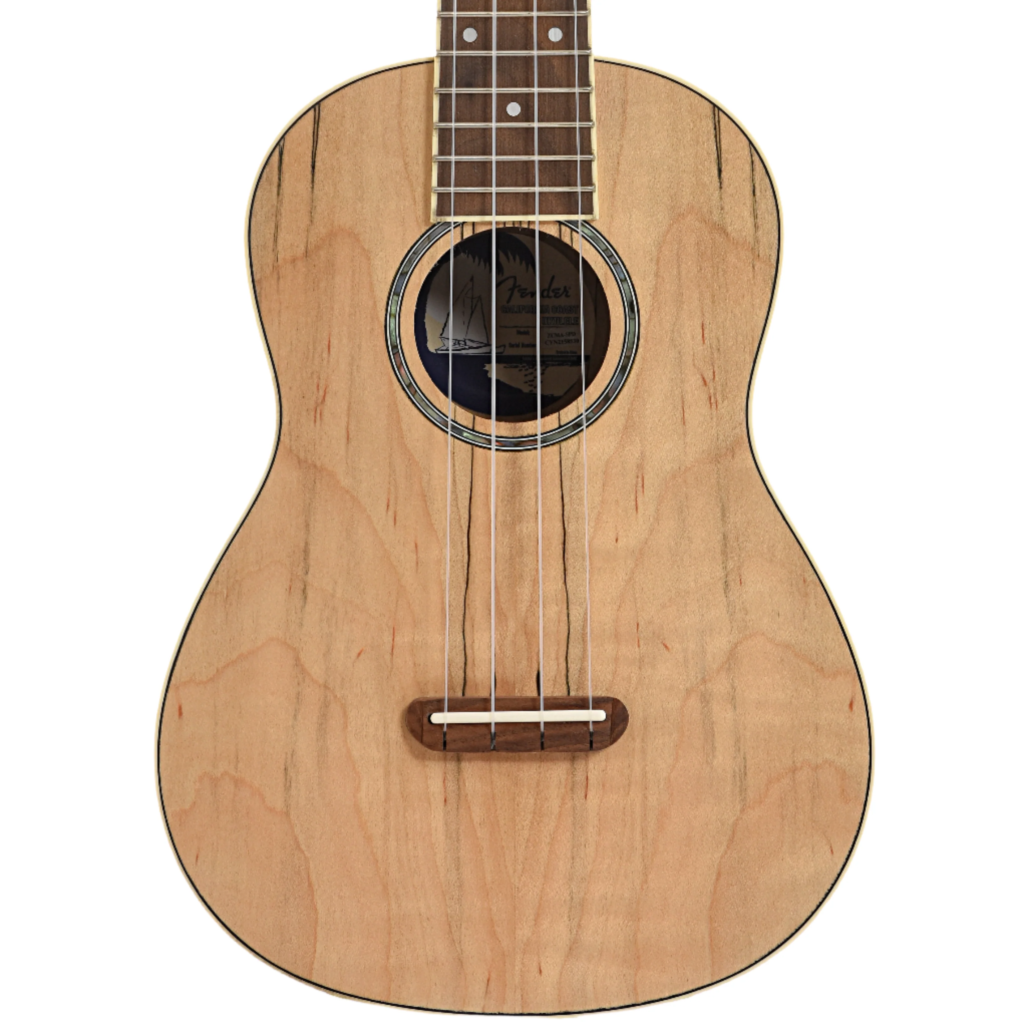 Fender Zuma Exotic Concert Ukulele, Spalted Maple - Image 2