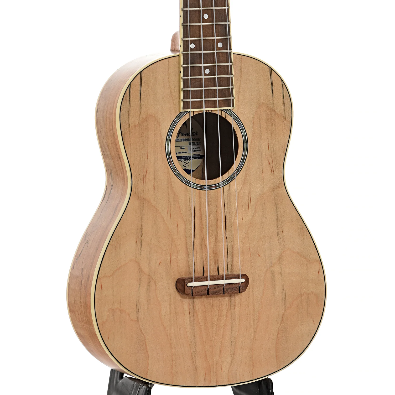 Fender Zuma Exotic Concert Ukulele, Spalted Maple - Image 4
