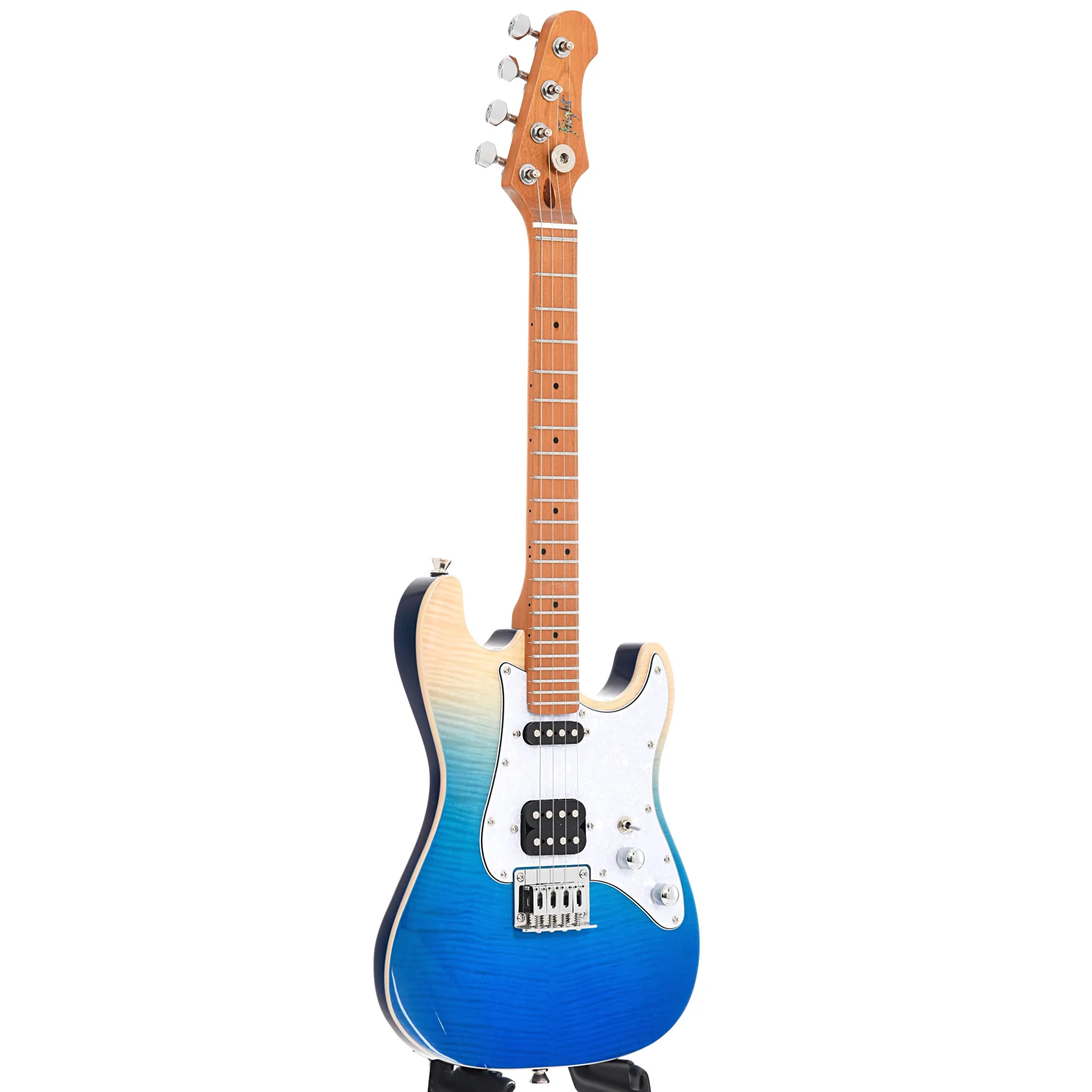 Flight Pathfinder Transparent Blue Electric Solidbody Tenor Ukulele - Image 11