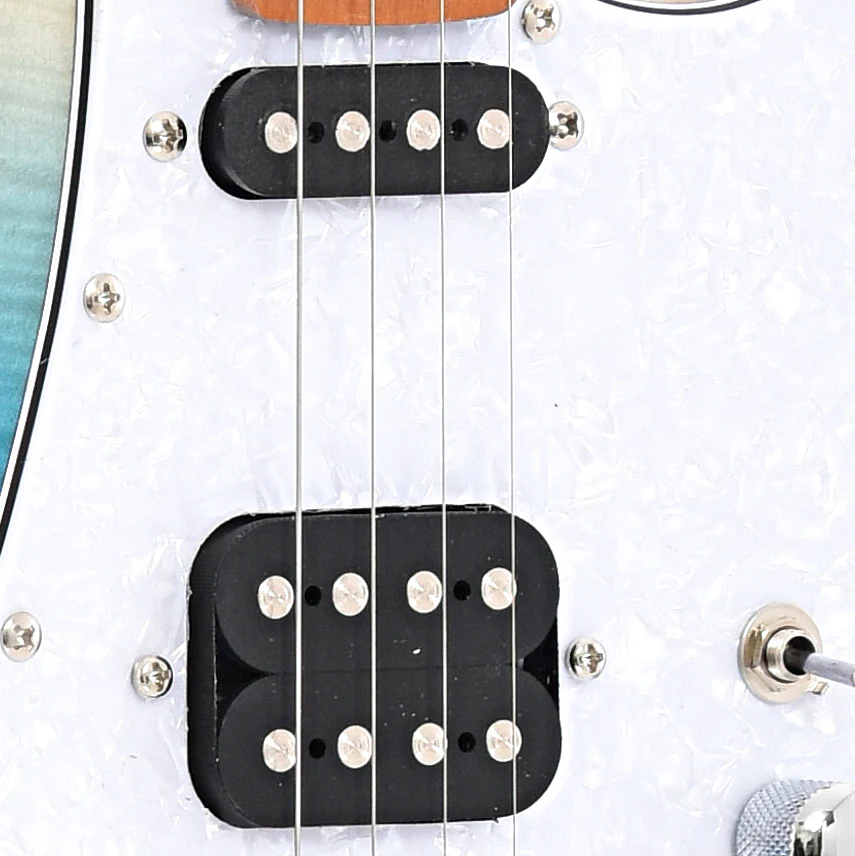 Flight Pathfinder Transparent Blue Electric Solidbody Tenor Ukulele - Image 5