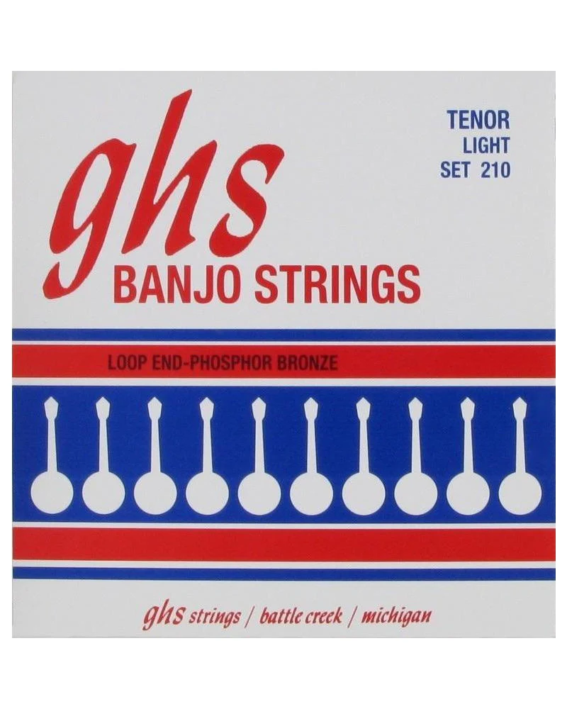 GHS 210 Phosphor Bronze Tenor Banjo Strings, Light - Image 2