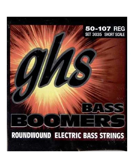 GHS 3035 Bass Boomers Nickel Plated Short Scale Electric Bass Strings, Regular - Image 2