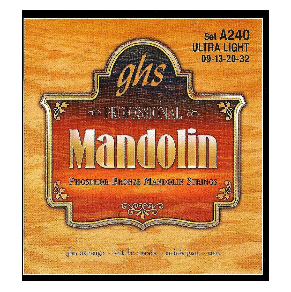 GHS A240 Phosphor Bronze Mandolin Strings, Ultra Light - Image 2