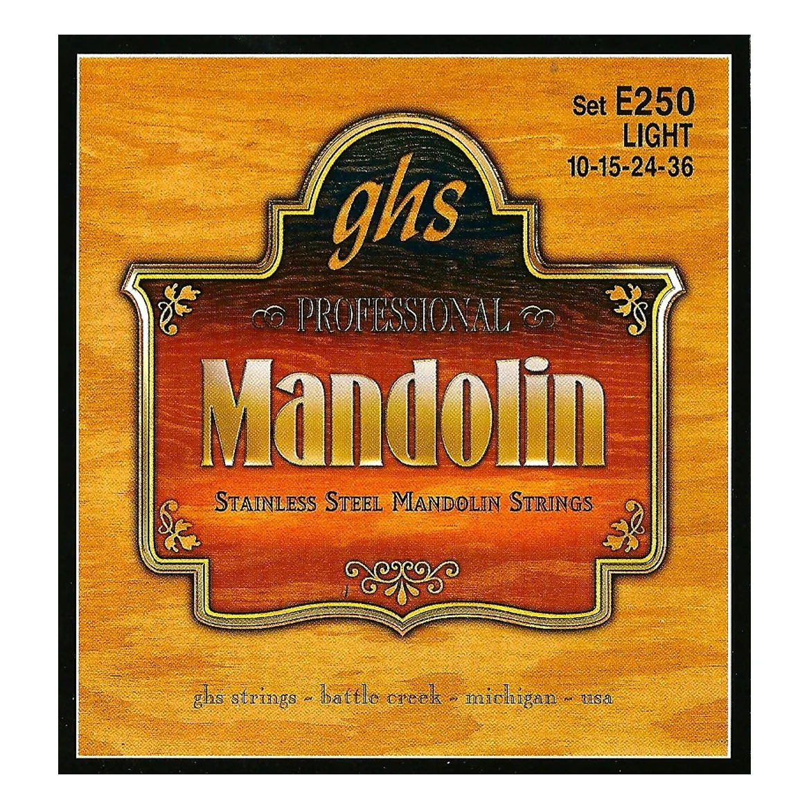 GHS E250 Stainless Steel Acoustic-Electric Mandolin Strings, Light - Image 2