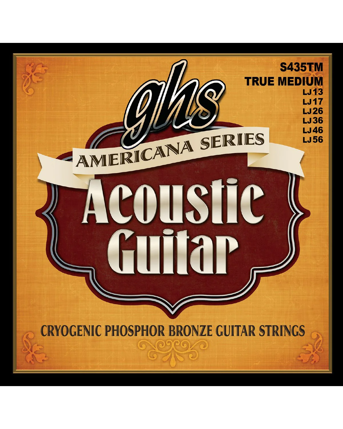 GHS S435TM Americana Phosphor Bronze Acoustic Guitar Strings, True Medium - Image 2