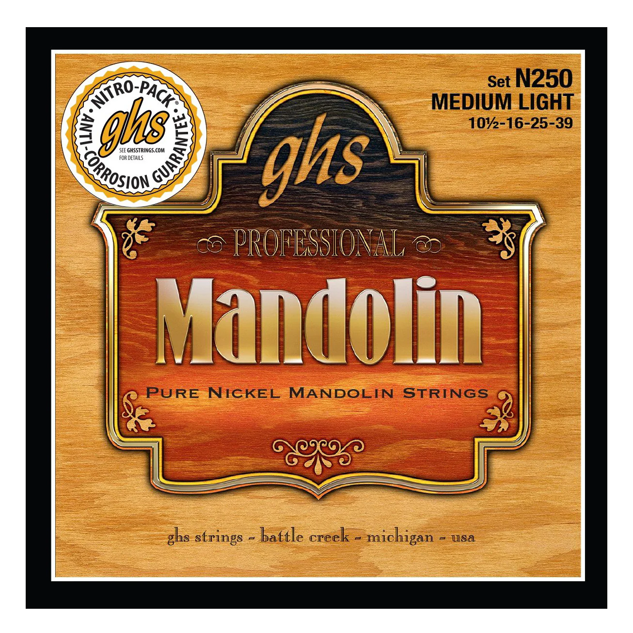 GHS N250 Pure Nickel Mandolin Strings, Medium Light - Image 2