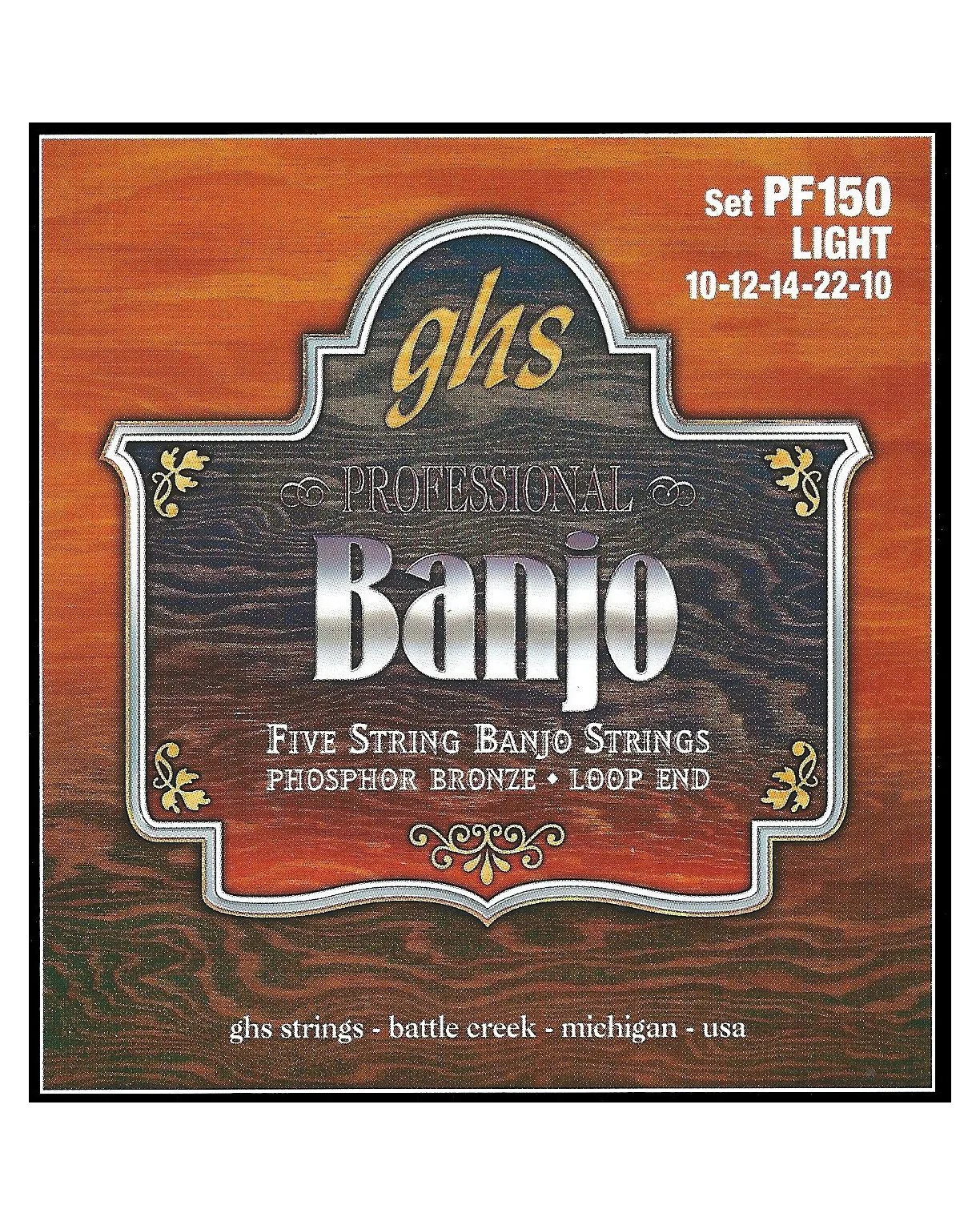 GHS PF150 Phosphor Bronze Banjo Strings, Light - Image 2