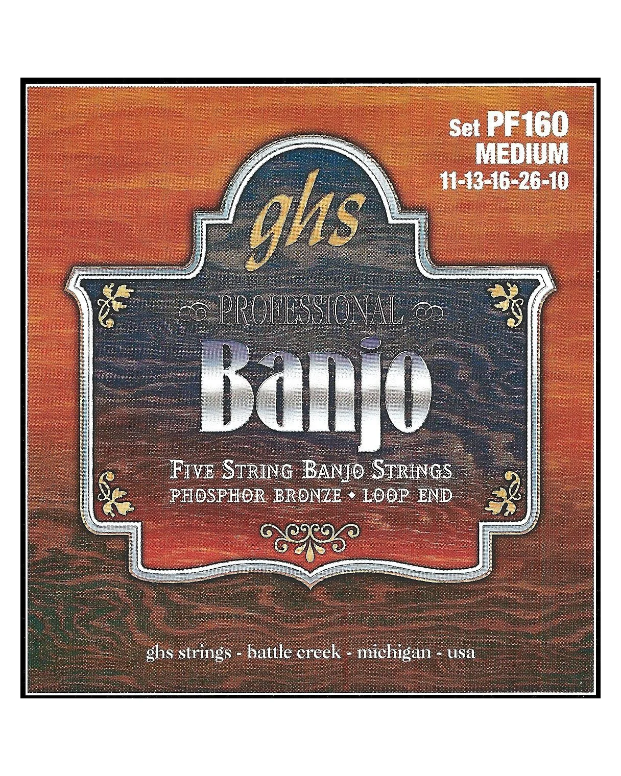 GHS PF160 Phosphor Bronze Banjo Strings, Medium - Image 2