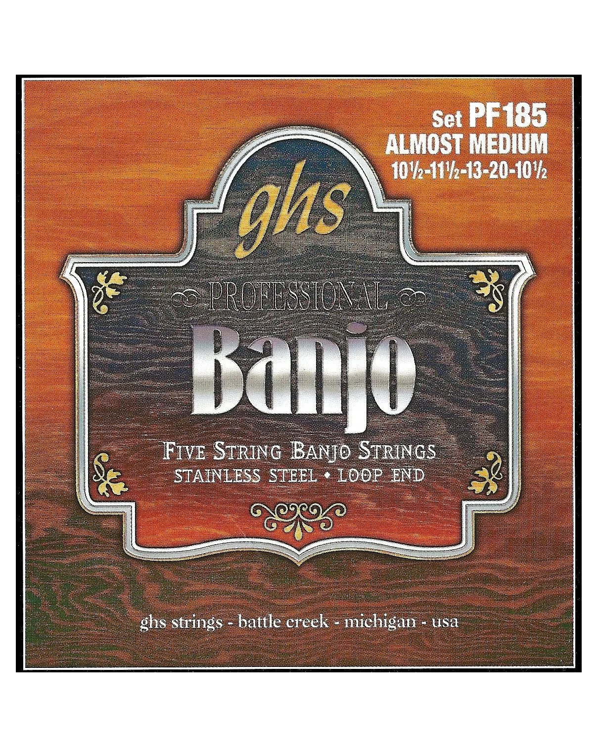 GHS PF185 Stainless Steel Banjo Strings, Almost Medium - Image 2