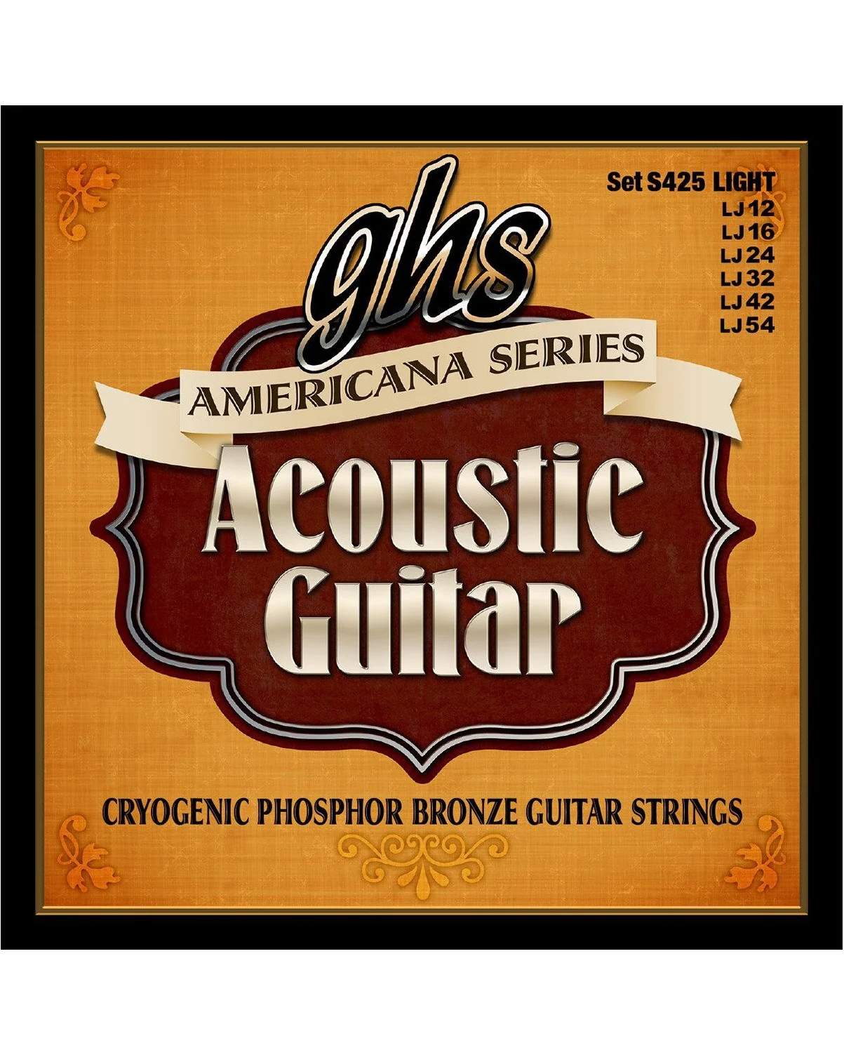 GHS S425 Americana Cryogenic Phosphor Bronze Acoustic Guitar Strings, Light - Image 2