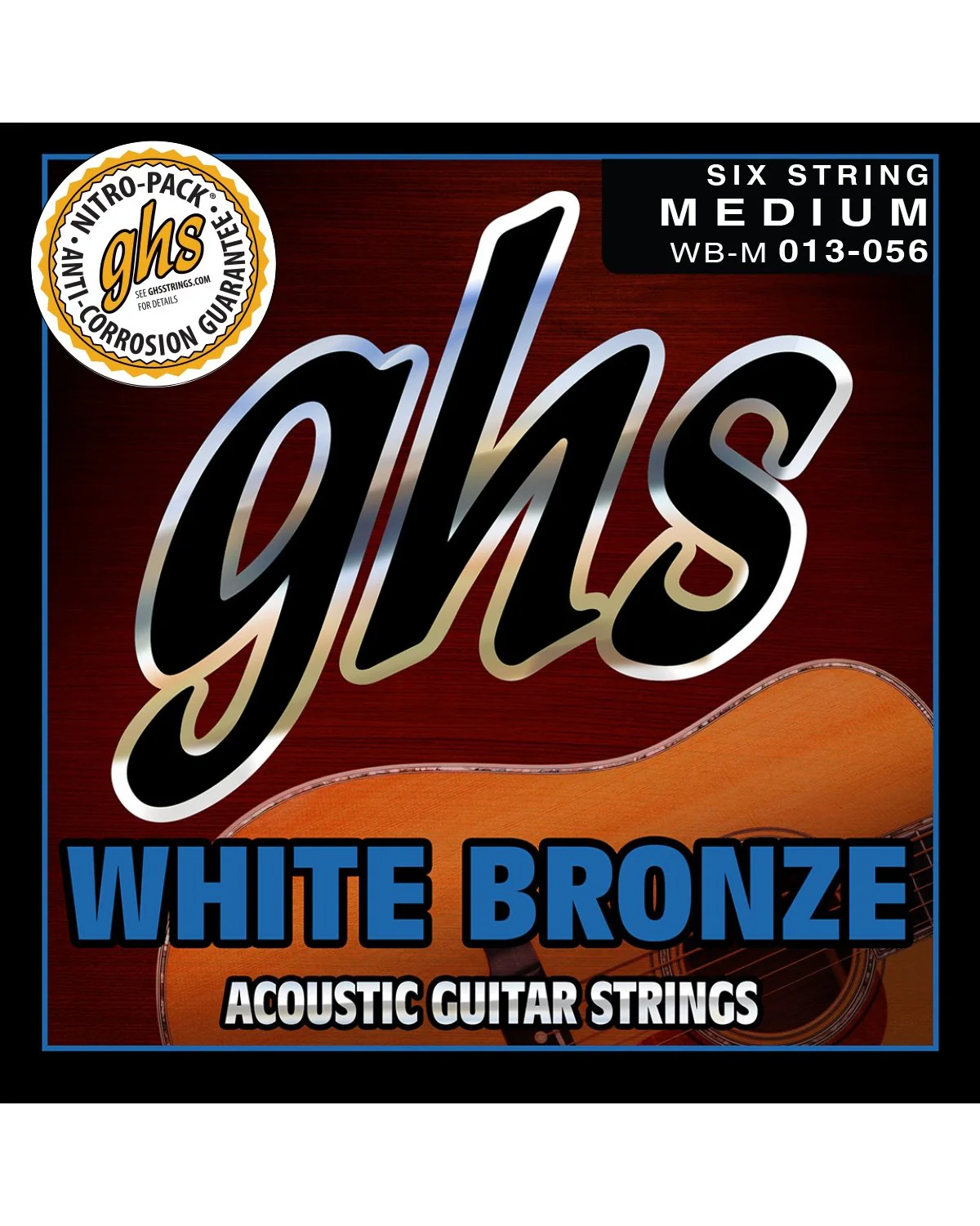 GHS WB-M White Bronze  Acoustic-Electric Guitar Strings, Medium - Image 2