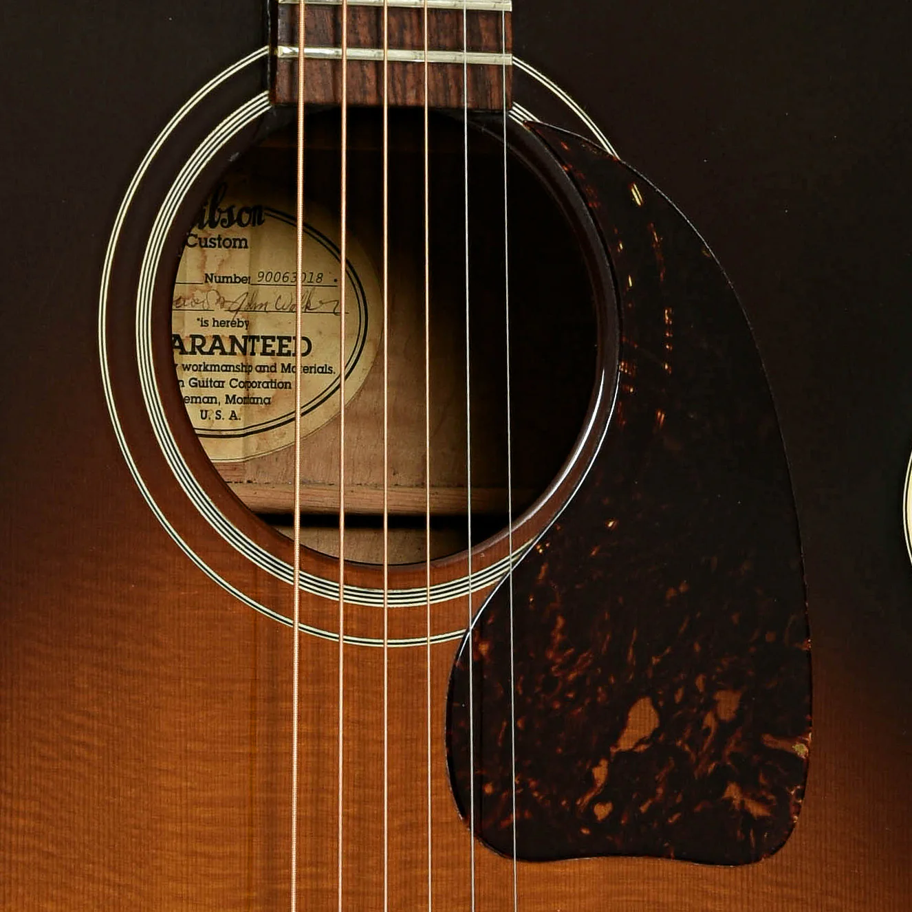 Gibson J-100 Custom Acoustic Guitar (1993) - Image 6