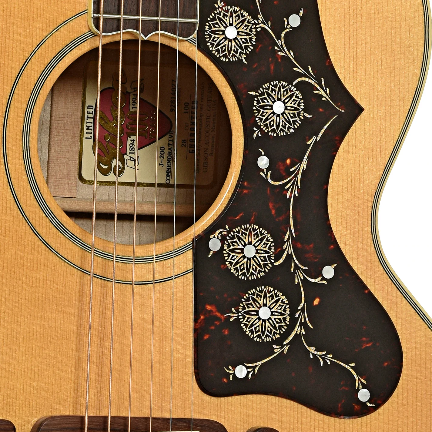 Gibson J-200 Commemorative Limited Edition Acoustic Guitar (1994) - Image 6