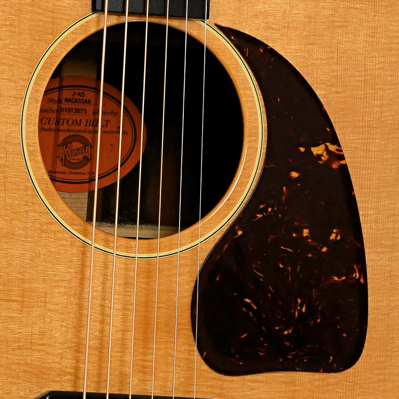 Gibson J-45 Macassar Ebony Acoustic Guitar (2002) - Image 6