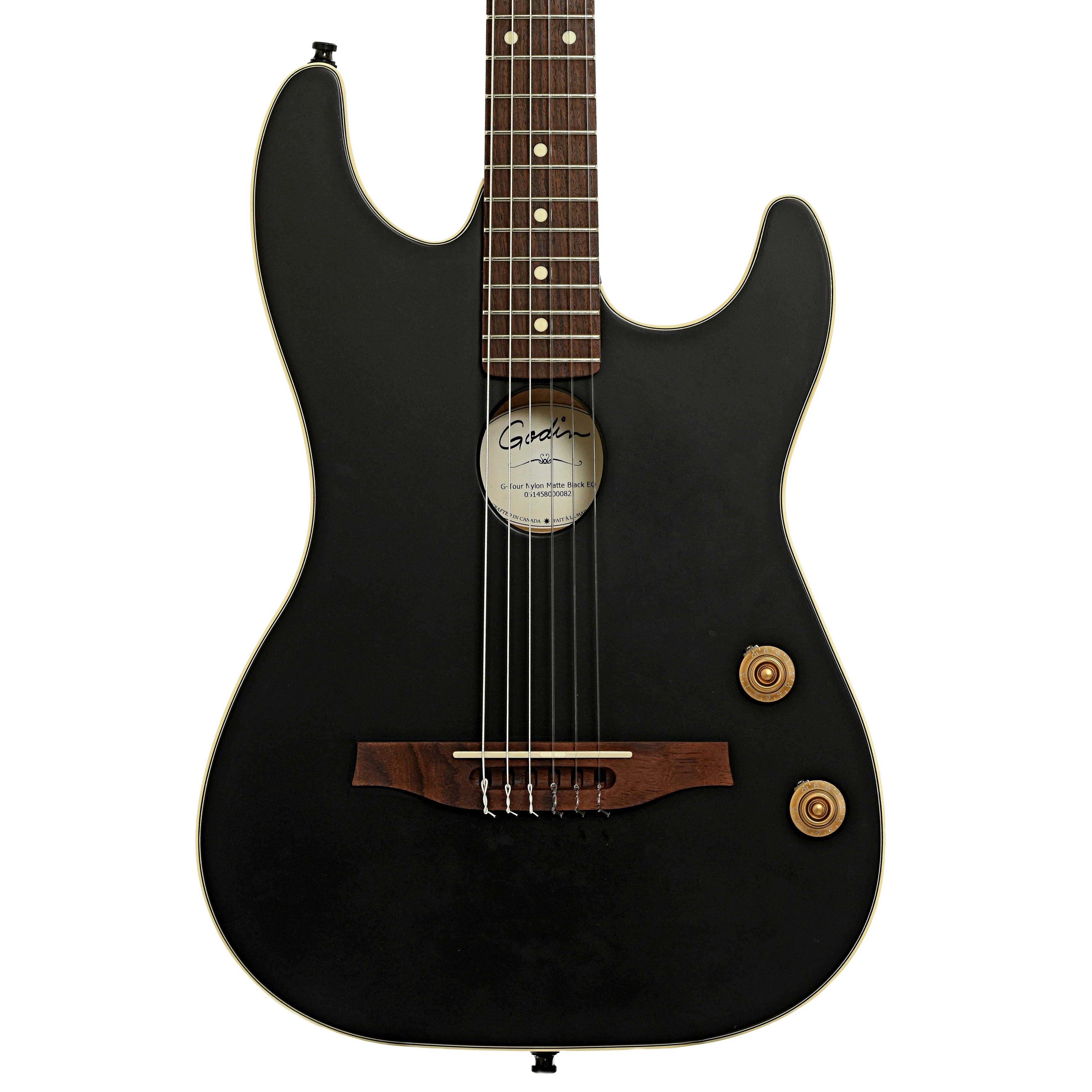 Godin G Tour Nylon String Matte Black Acoustic-Electric Guitar (2020s) - Image 2
