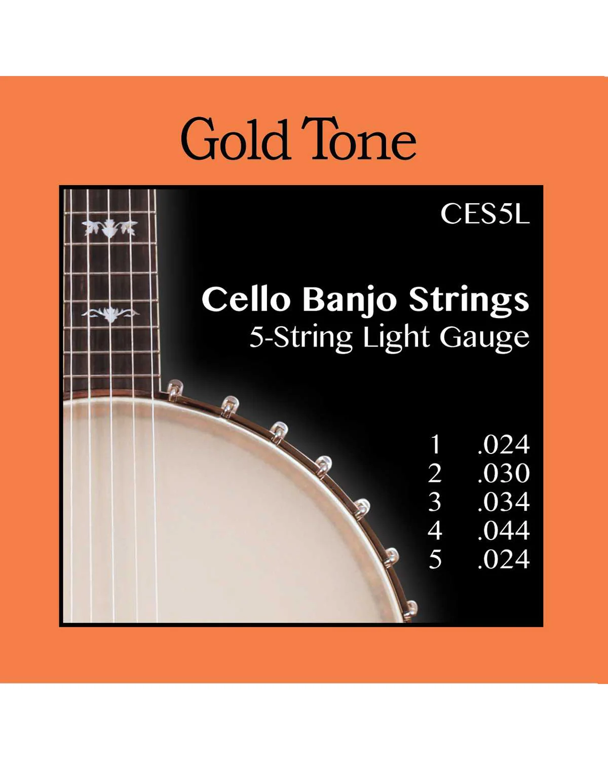 Gold Tone CES5L 5-String Cello Banjo Strings, Light Gauge (A-Tuning) - Image 2