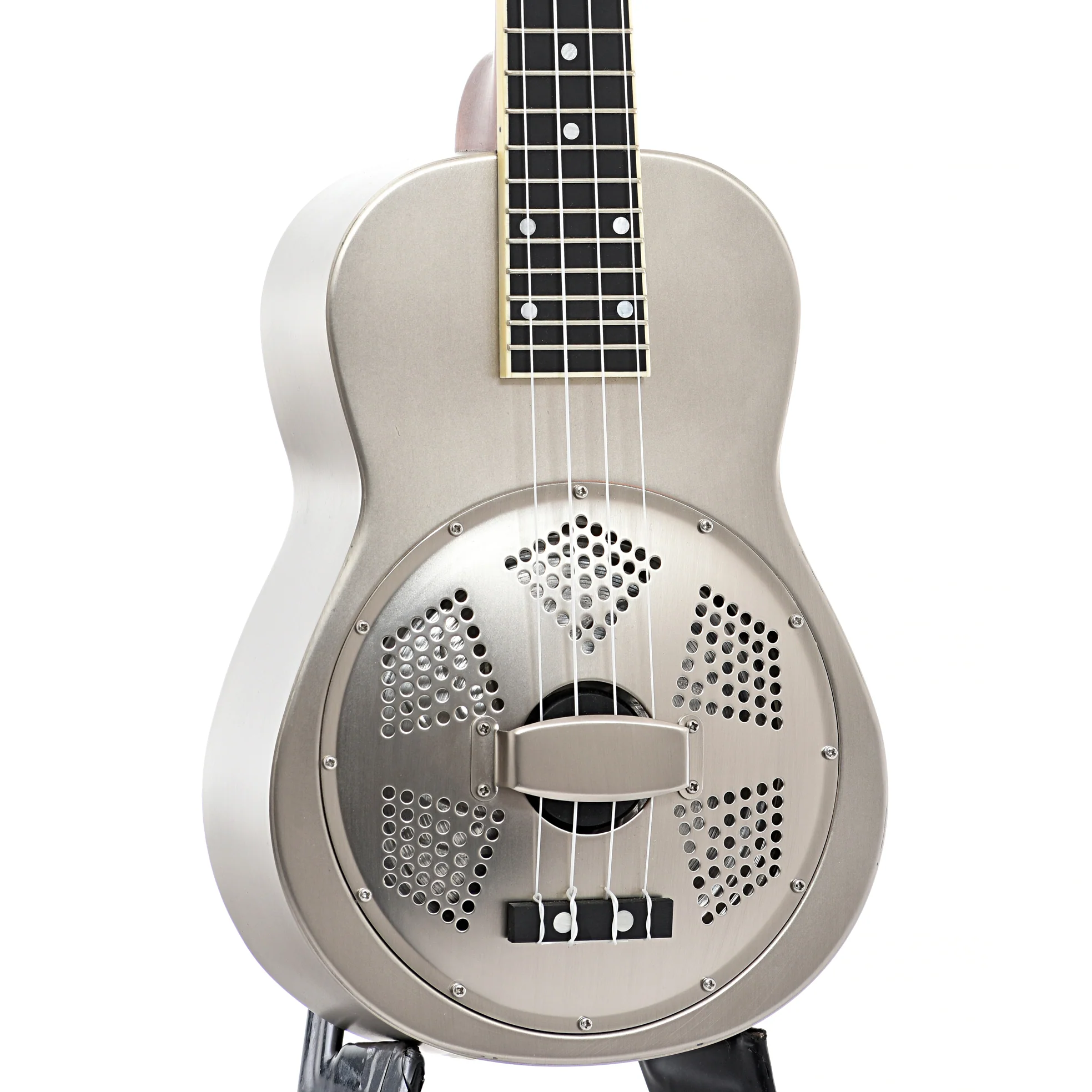 Gold Tone Metal Body Concert ResoUke & Gigbag - Image 3