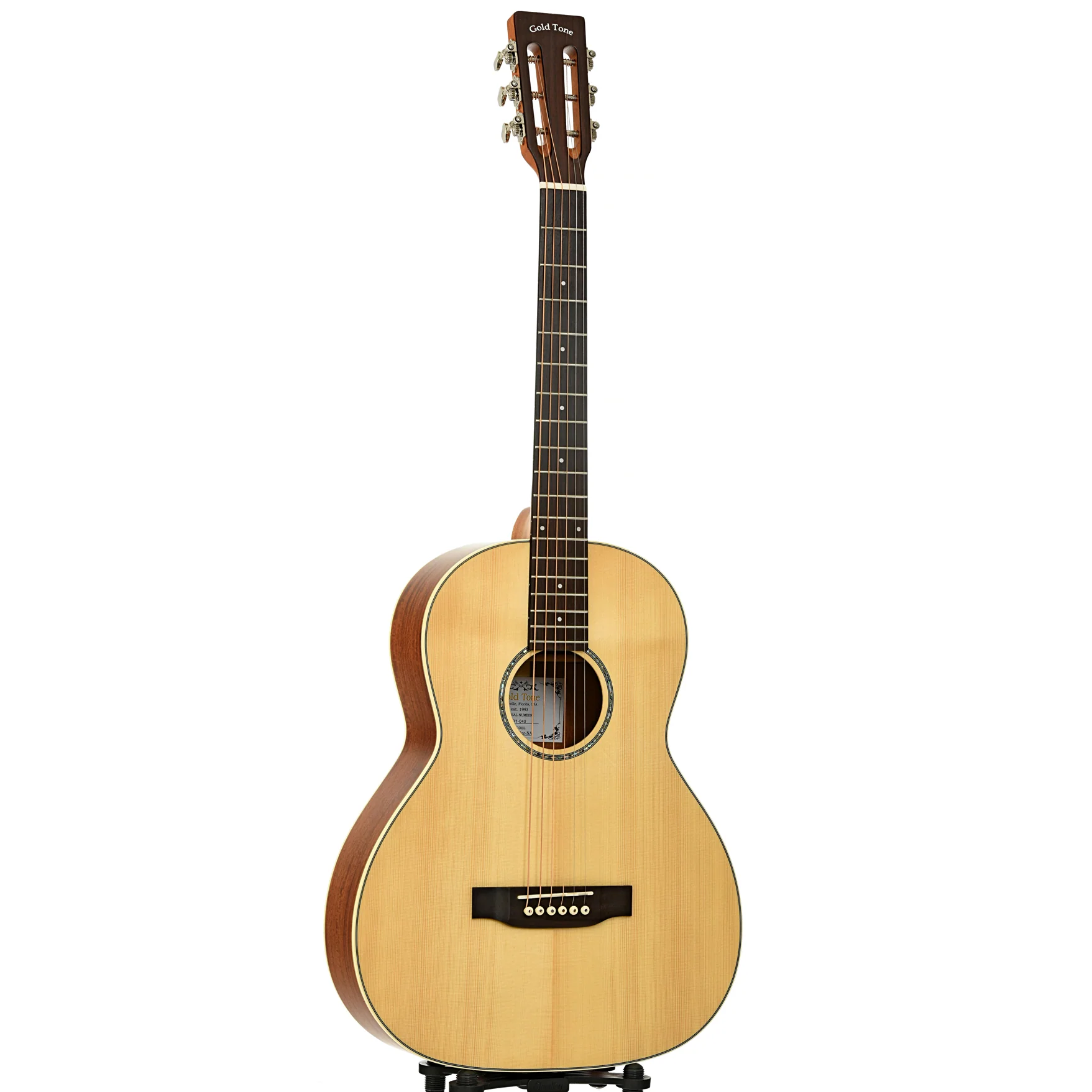 Gold Tone Parlor Acoustic-Electric Guitar, Natural Top - Image 3
