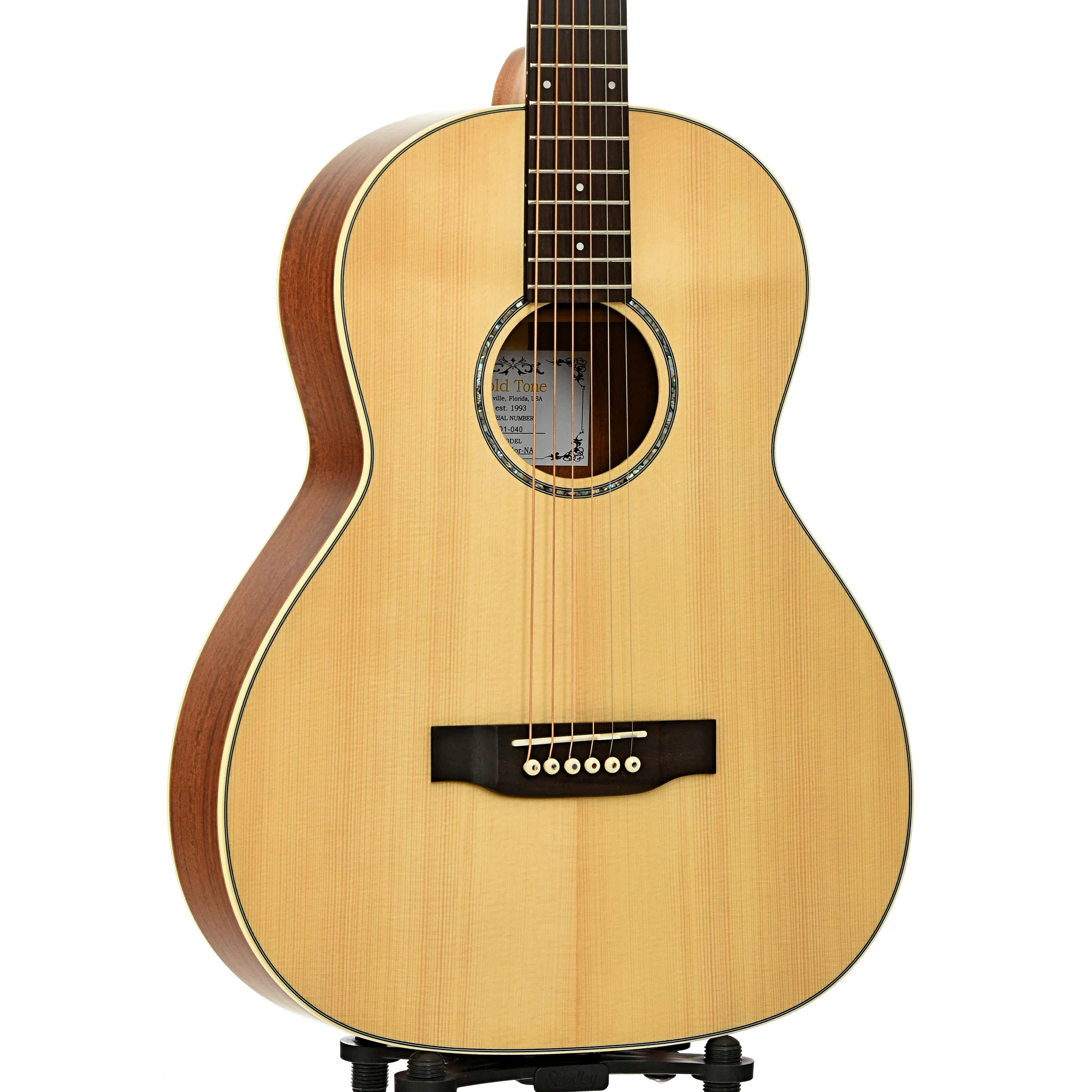 Gold Tone Parlor Acoustic-Electric Guitar, Natural Top - Image 4