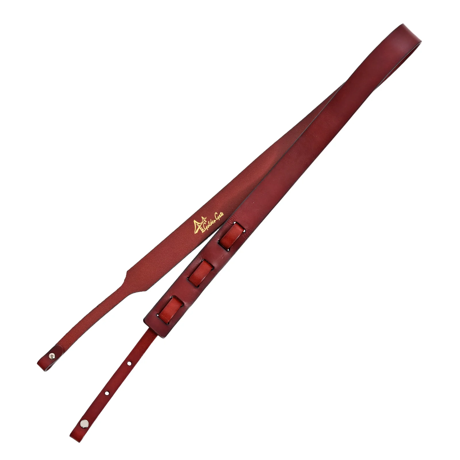 Golden Gate SG-5422 Deluxe Leather Banjo Strap, Mahogany - Image 3