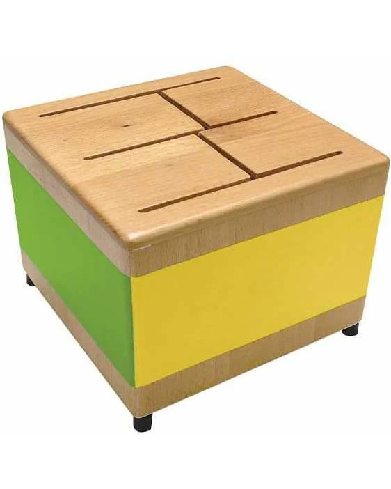 Green Tones Square Tone Drum with Mallet - Image 2