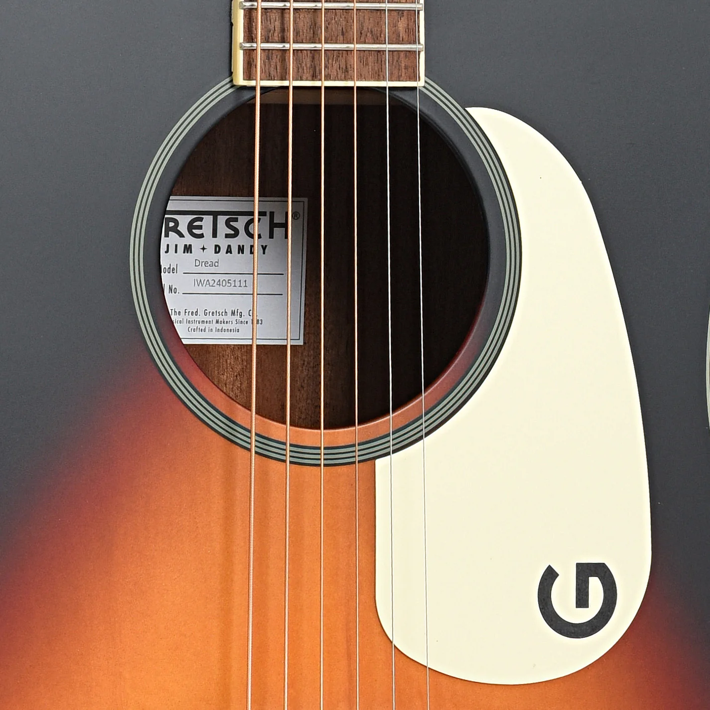Gretsch Jim Dandy Dreadnought Acoustic Guitar, Rex Burst - Image 6
