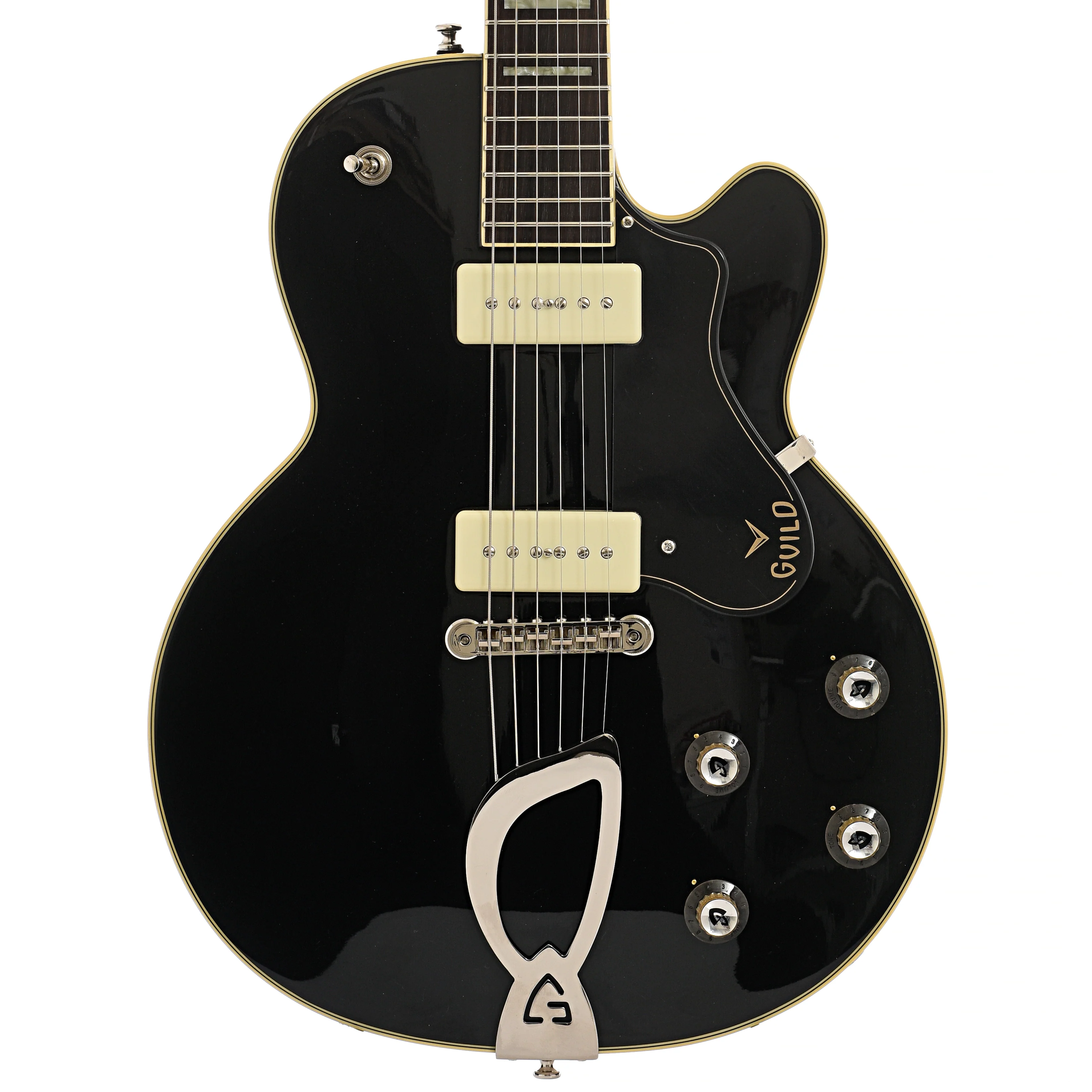 Guild Limited Edition M-75 Aristocrat Hollowbody Electric Guitar, Black - Image 3
