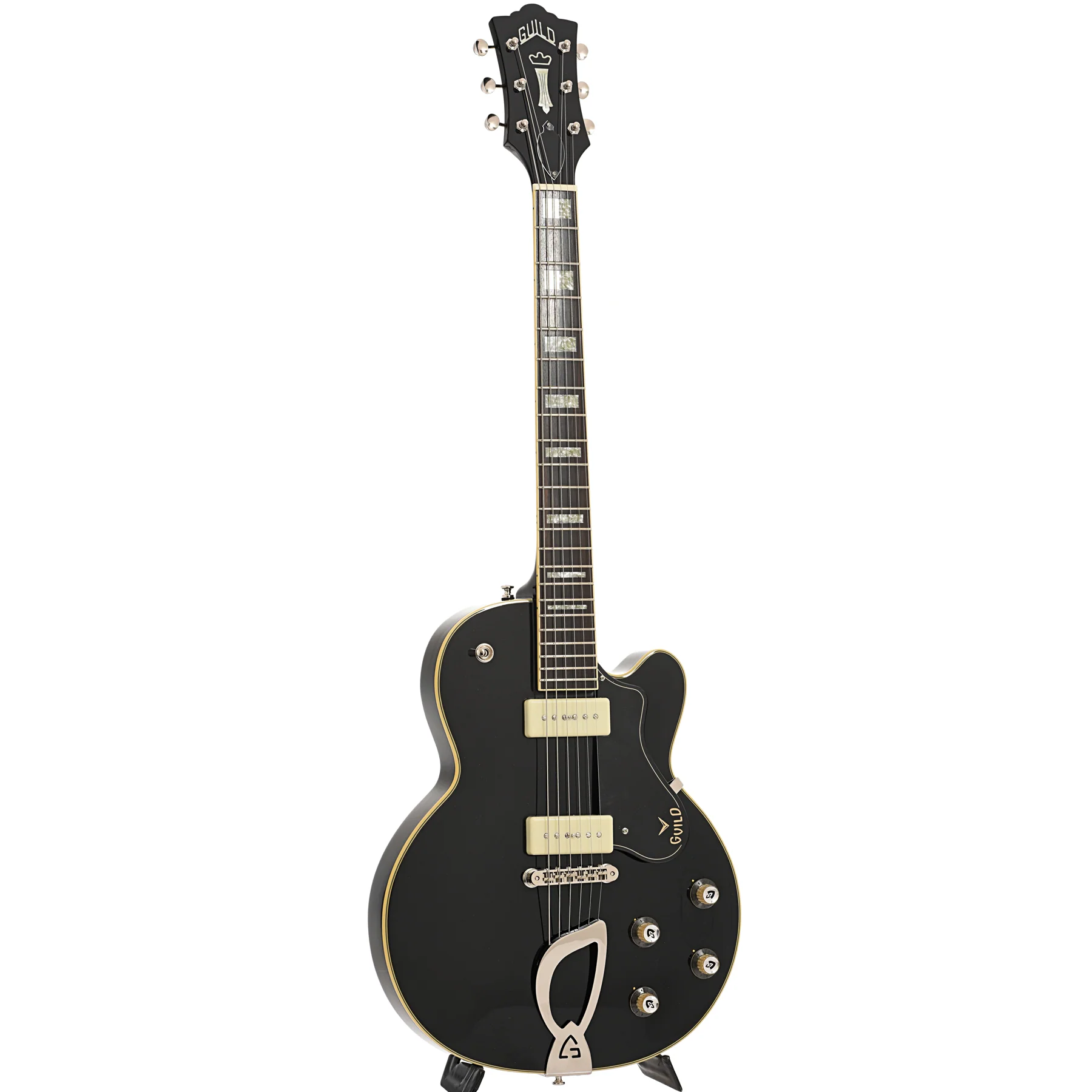 Guild Limited Edition M-75 Aristocrat Hollowbody Electric Guitar, Black - Image 5