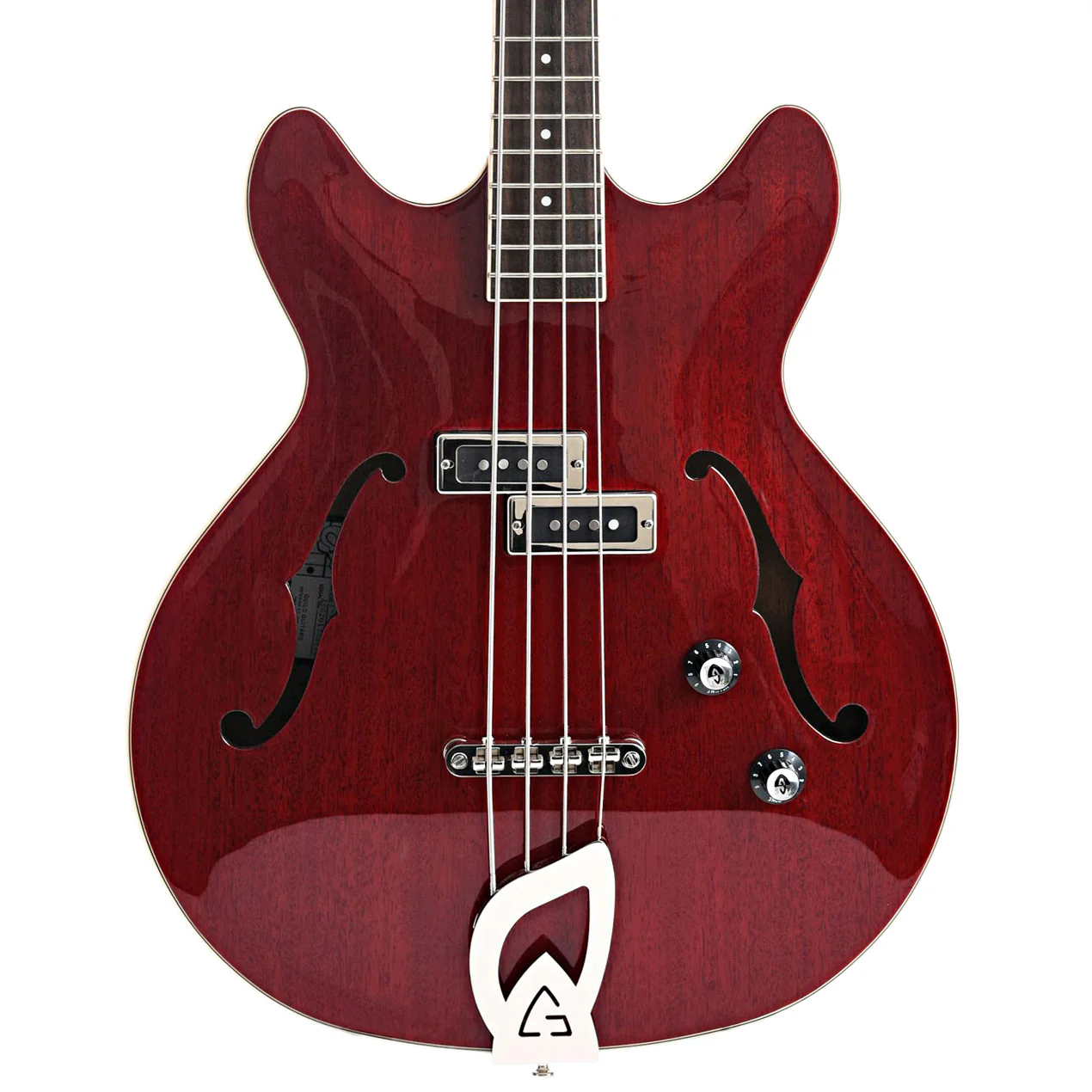 Guild Starfire 1 Electric Bass, Cherry Red - Image 2